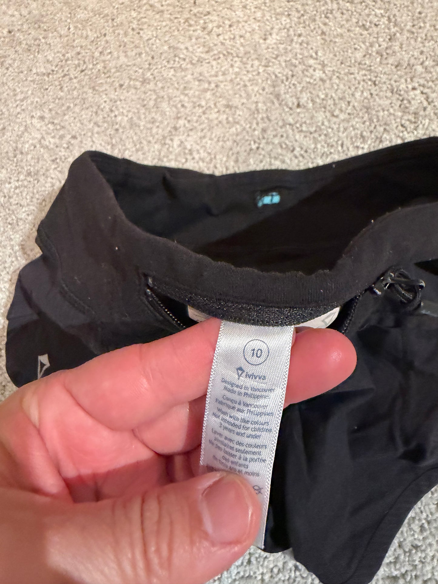 Ivivva Active Shorts Girl’s Size 10 Black