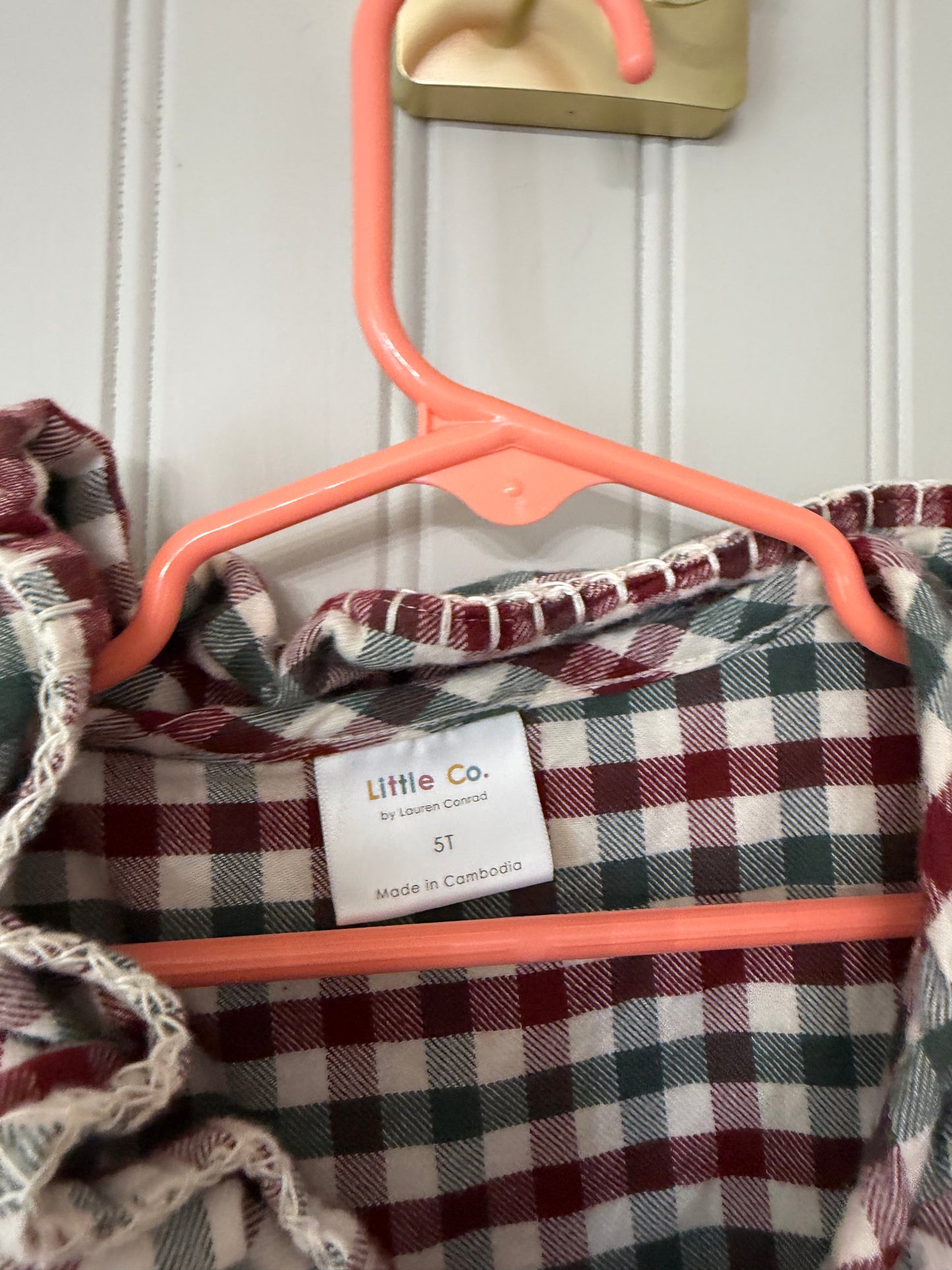 Little Co Plaid Dress Toddler Size 5T