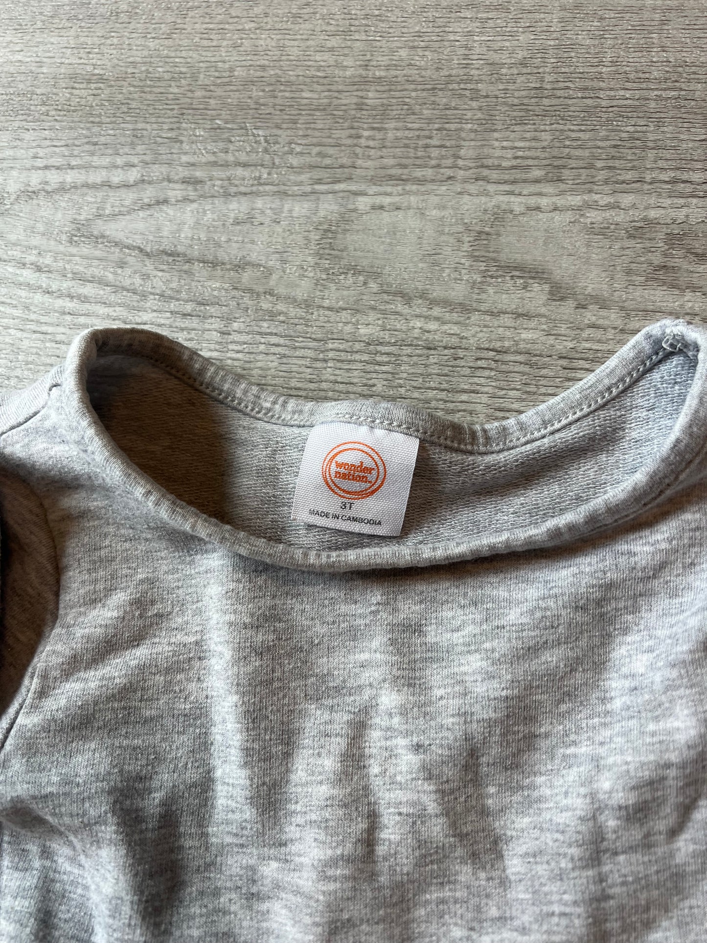 Long Sleeve Layered Tulle Dress Toddler Girl Size 3T Heather Gray