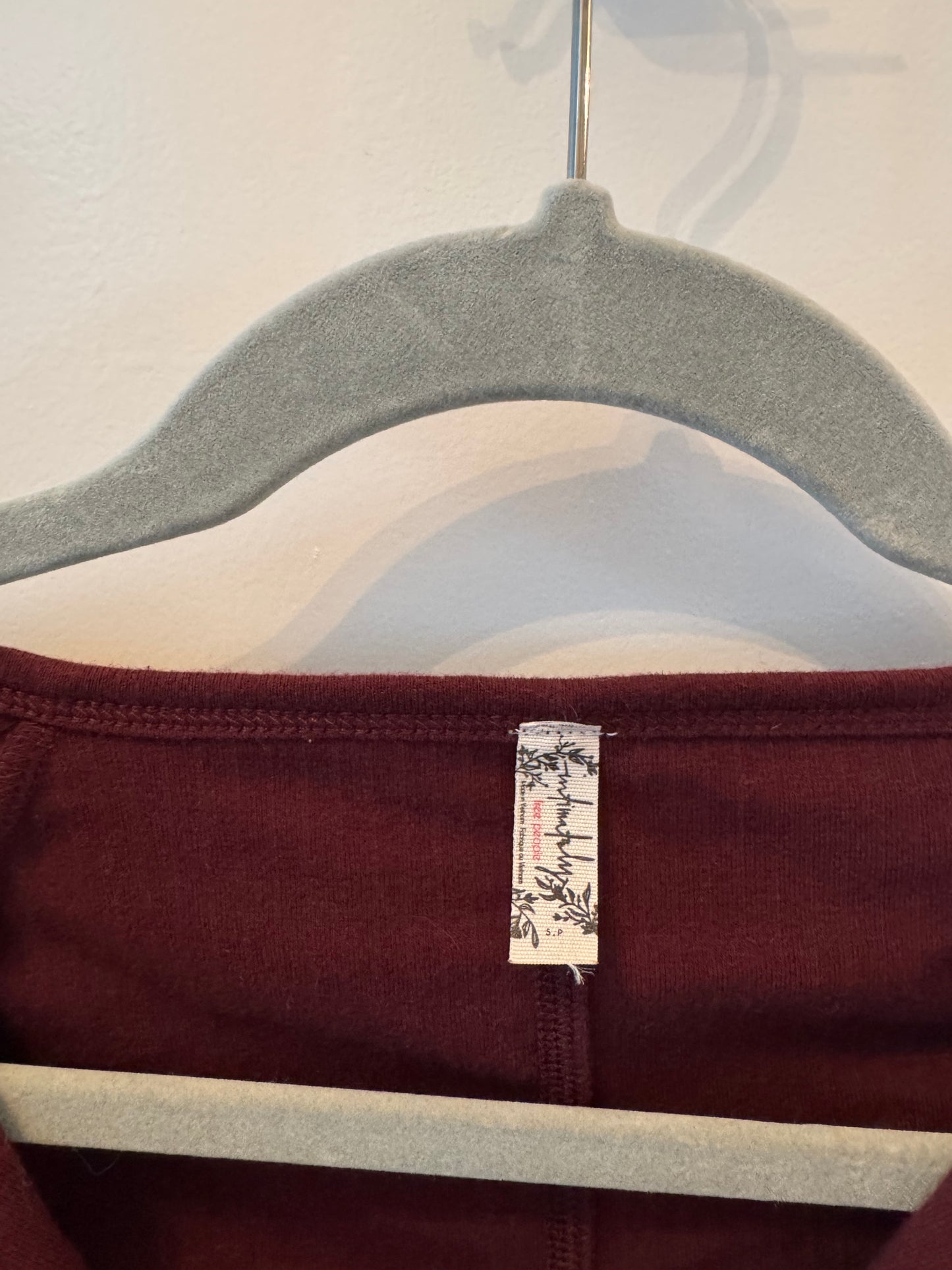 Free People Dark Purple Top Size Small