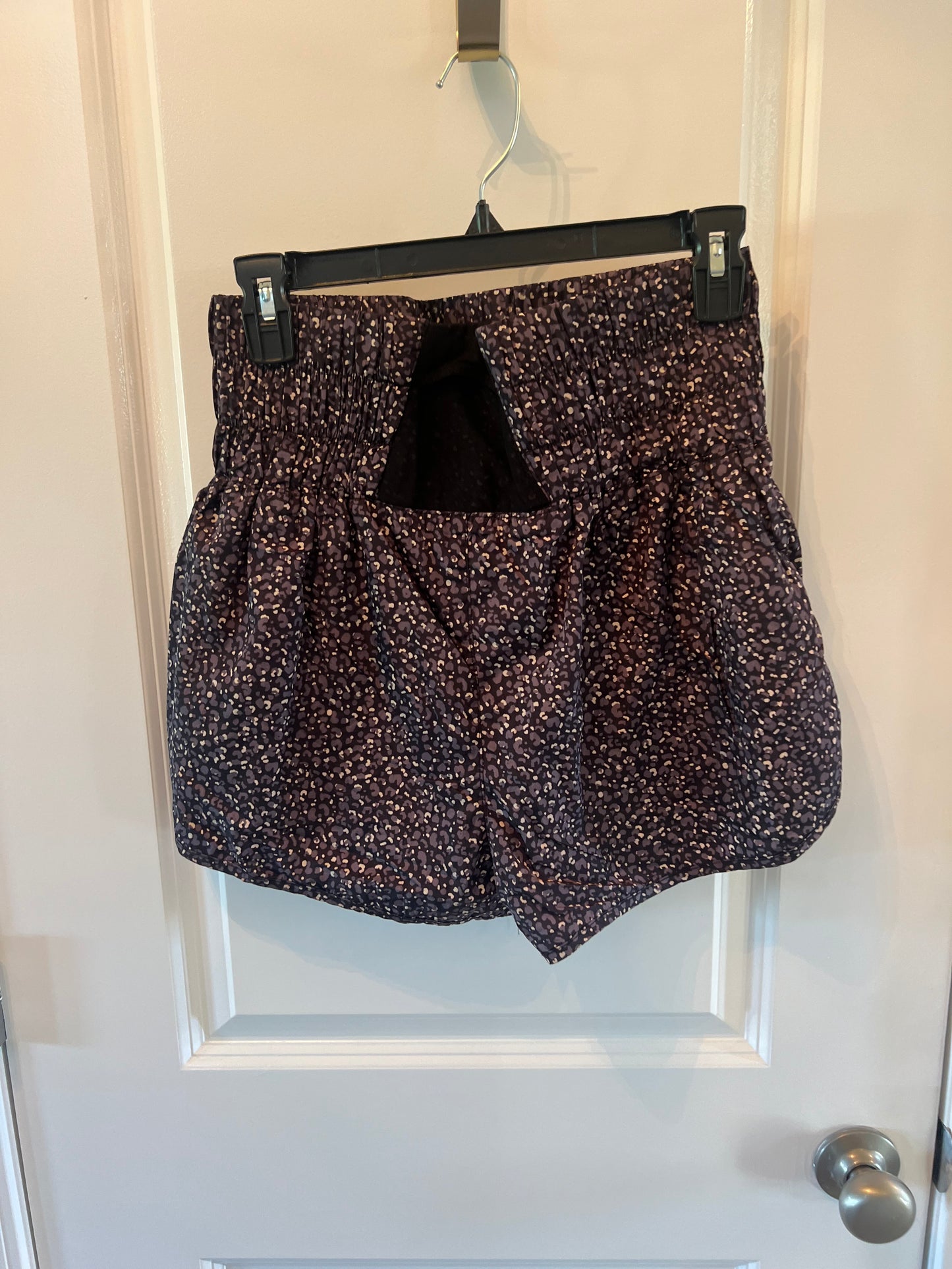 Free People FP Movement Printed Active Shorts Women’s Size Large 12-14 Dark Purple