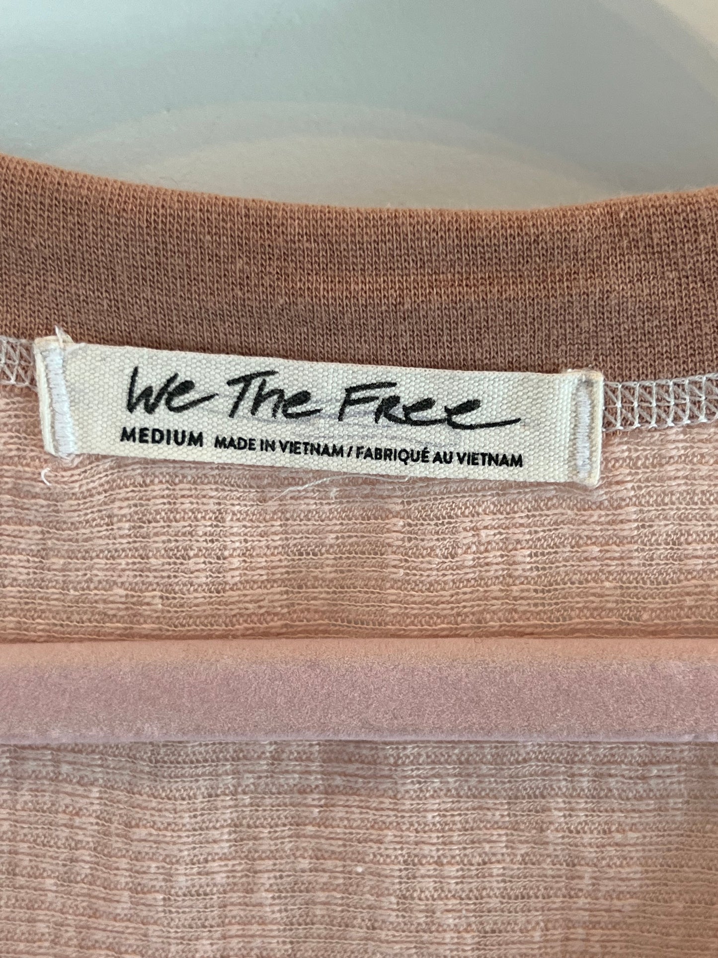 Free People Raglan Long Sleeve Top Women’s Size Medium Mauve