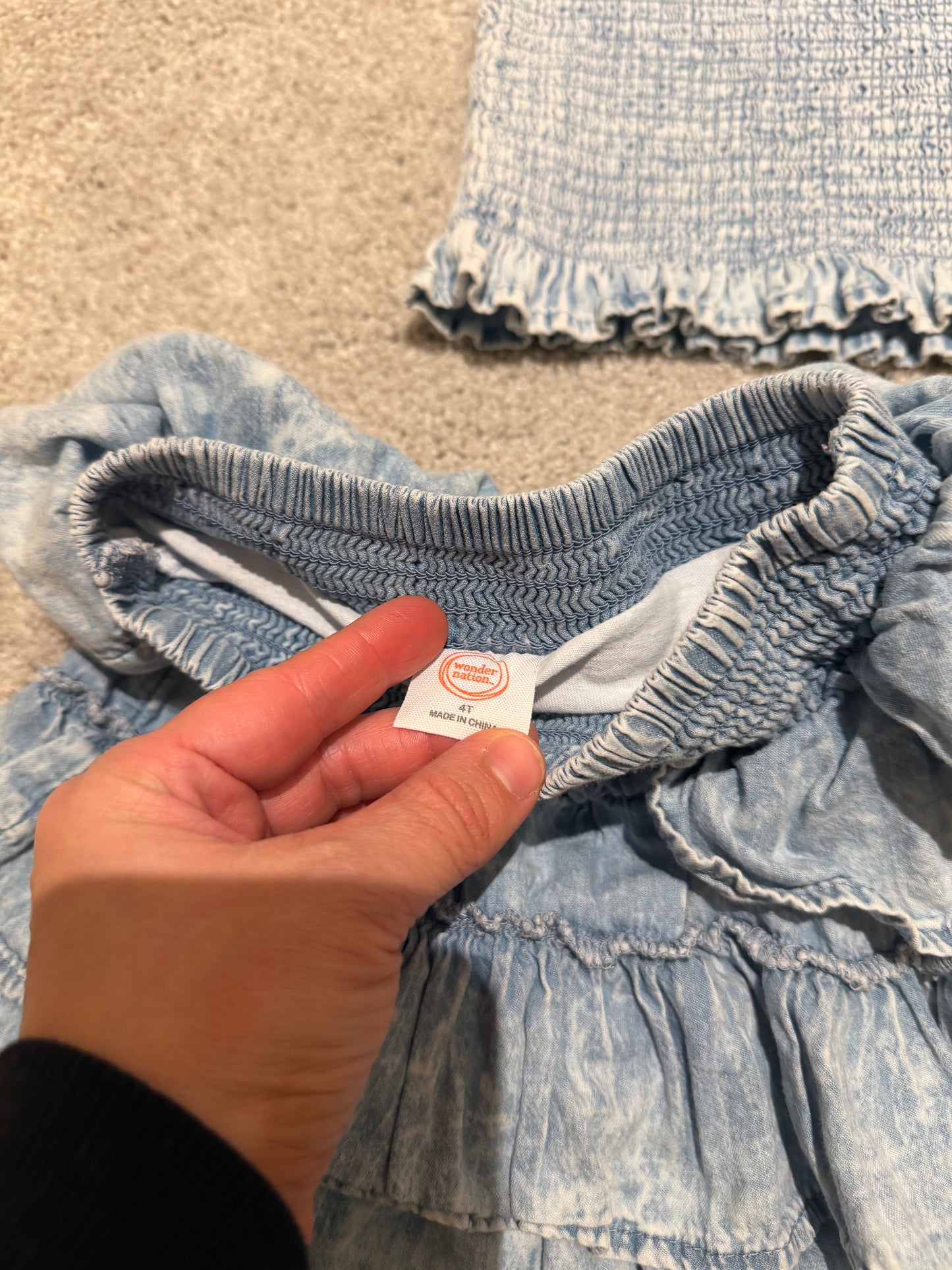 Denim Skirt & Top Matching Set Toddler Size 4T