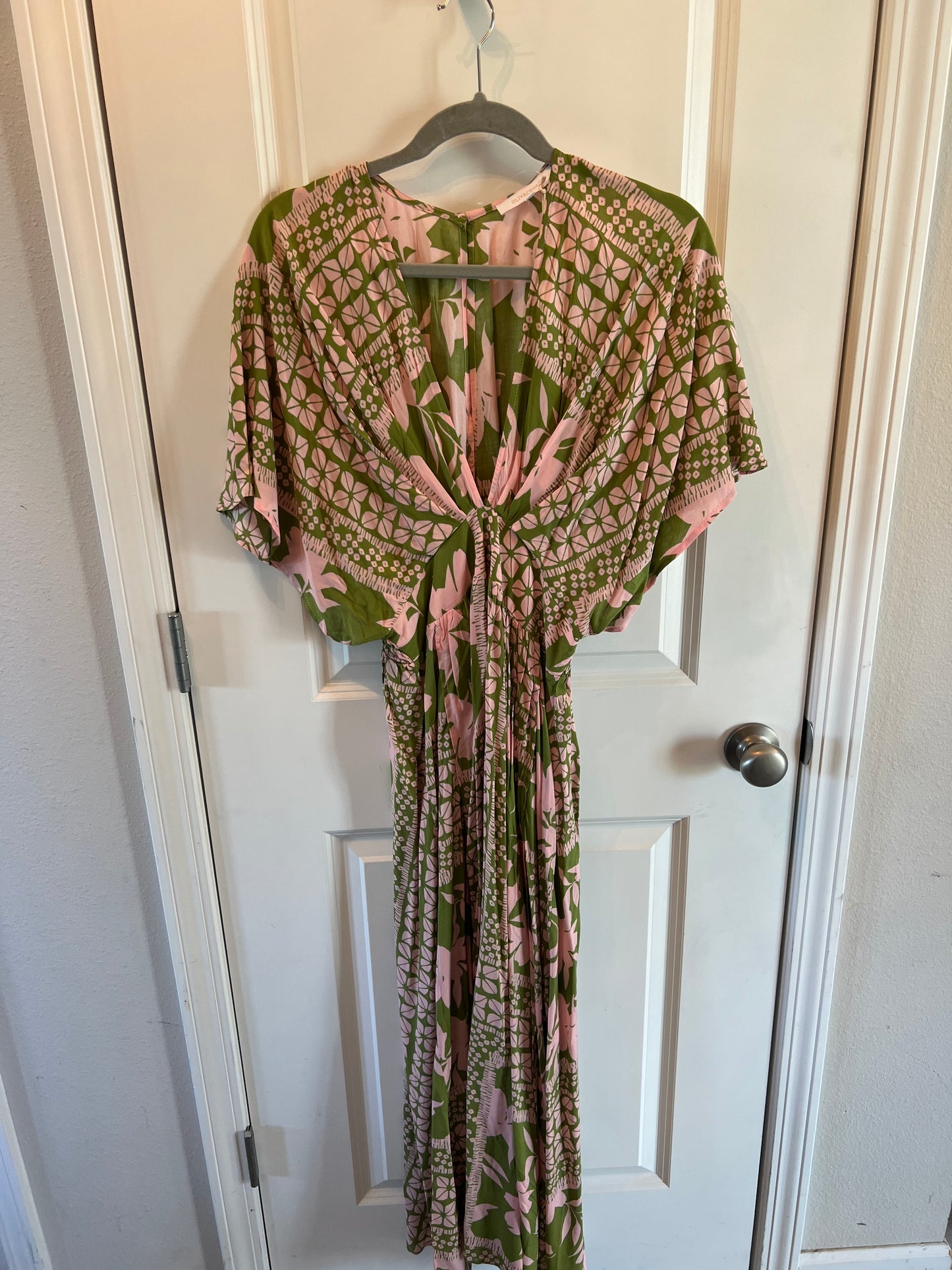 Olivaceous Maxi Dress Women’s Size Large Olive/Pink
