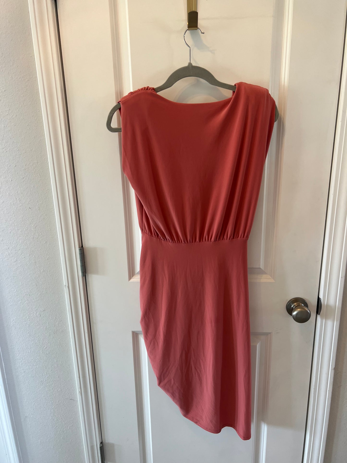 Express Rouched Asymmetrical Dress Women’s Size Small 4-6 Pink
