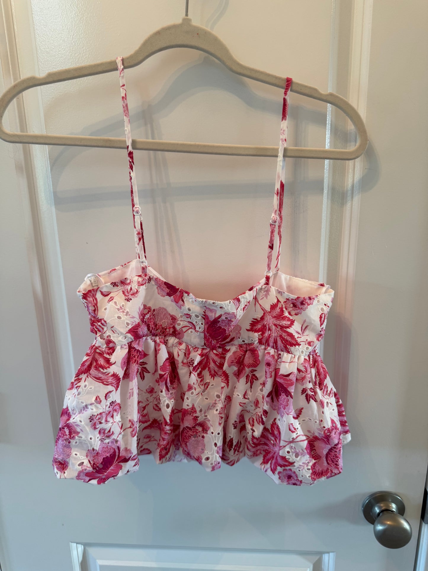 Zara Floral Top Women’s XS Pink