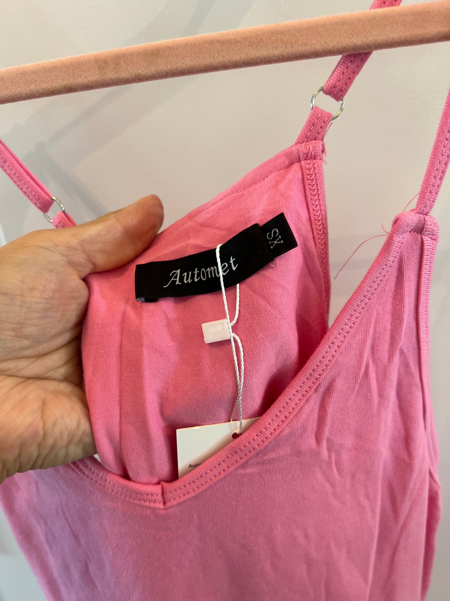 Strappy Lightweight Romper w Pockets Women’s Size XS Pink