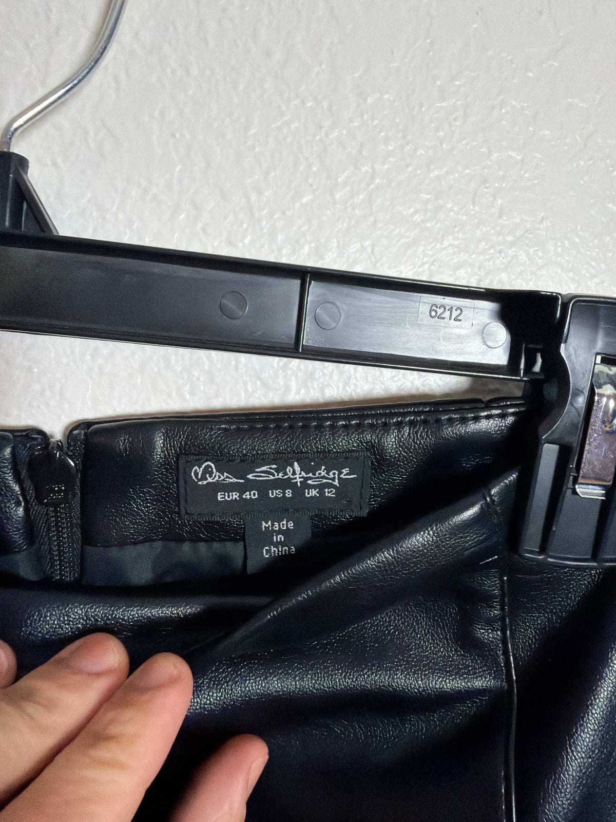 Faux Leather Black Skirt Size 8