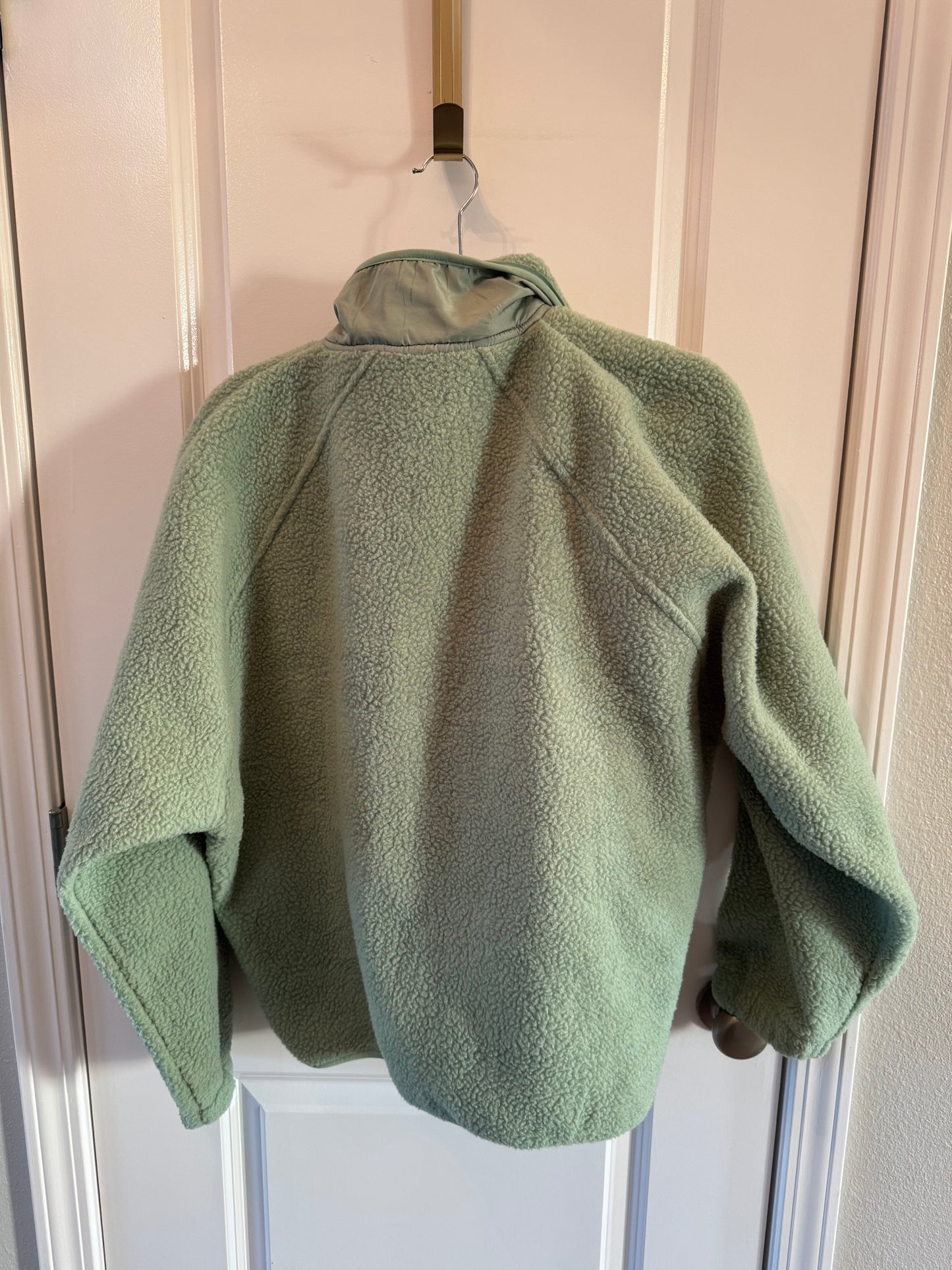 Sherpa Fleece Jacket Women’s Large Mint