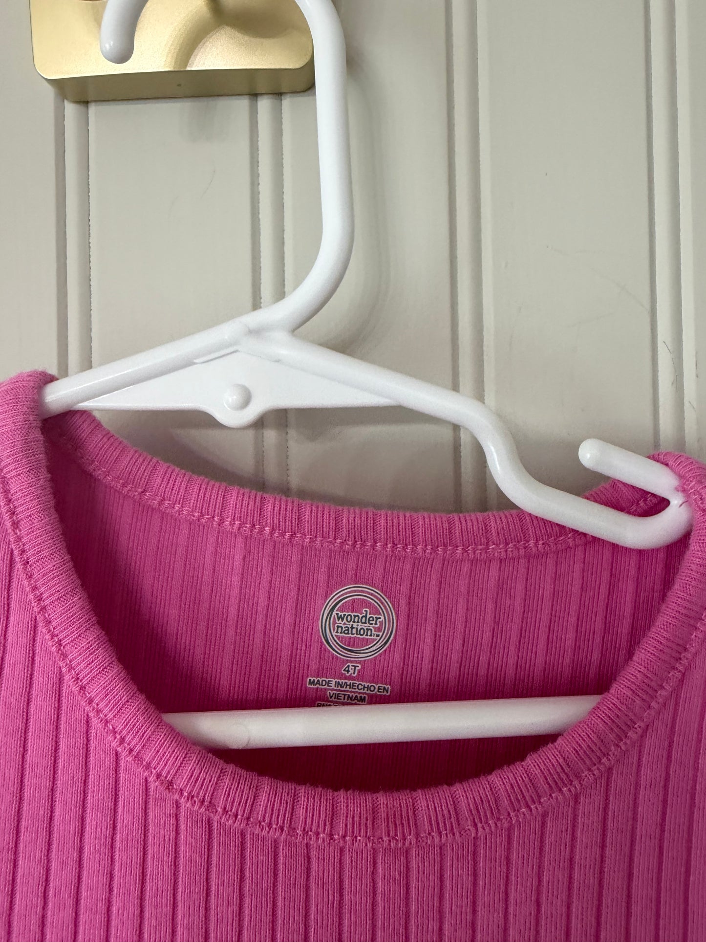 Short Sleeve Knit Dress w Tutu Toddler Size 4T