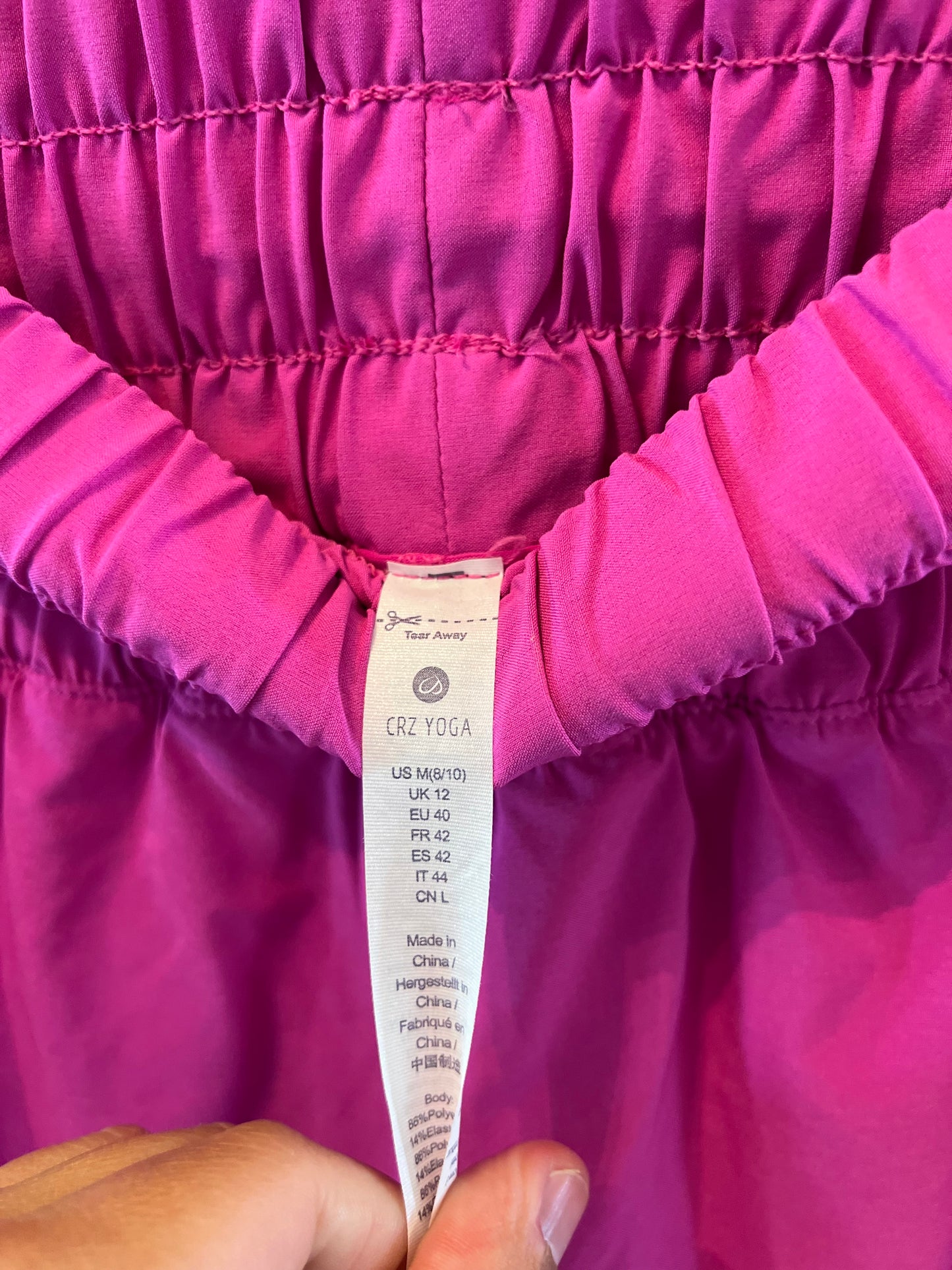 Crazy Yoga Active Shorts Women’s Size Medium 8-10 Magenta Pink