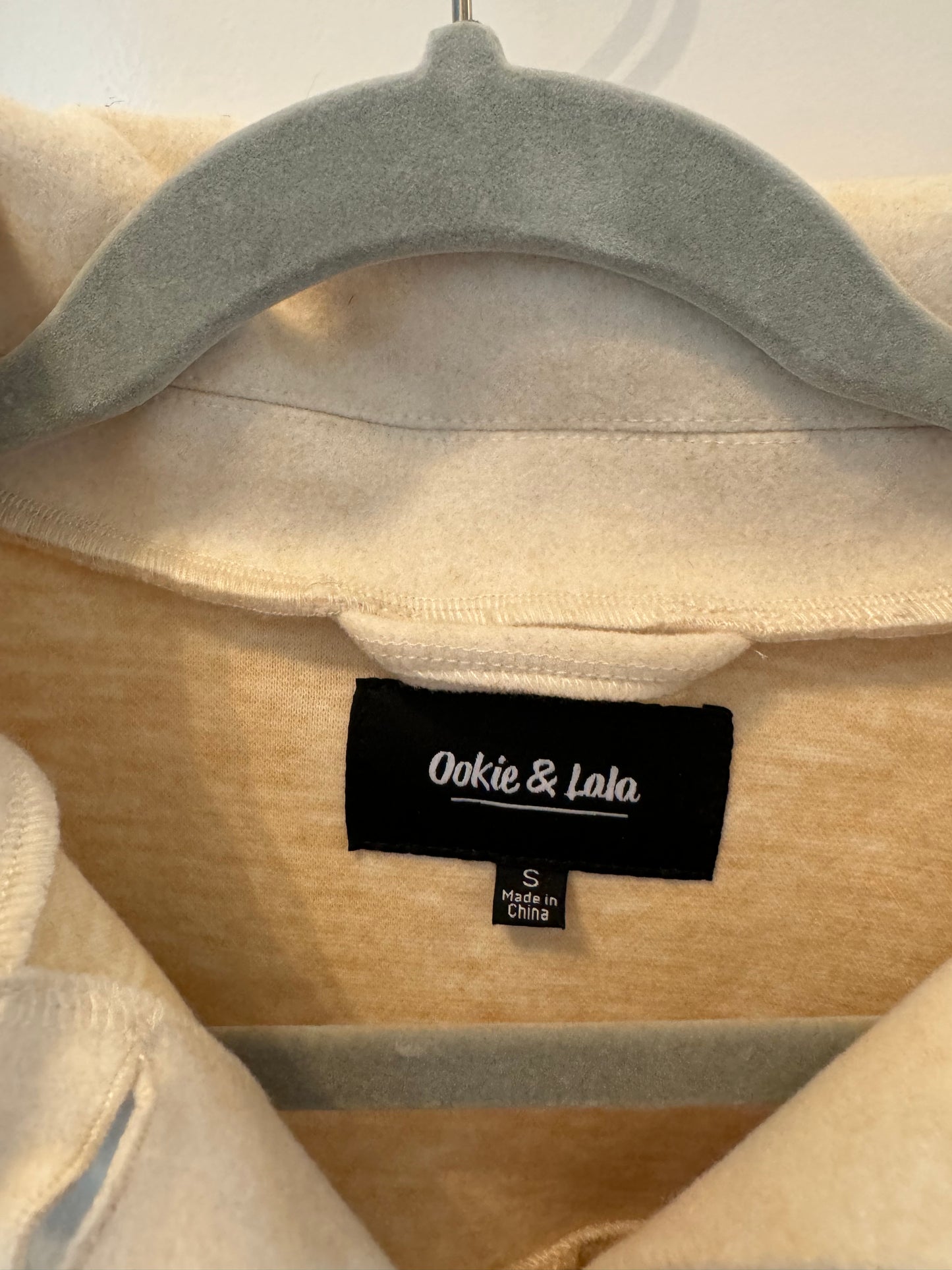 Faux Suede Shacket Women’s Size Small Cream