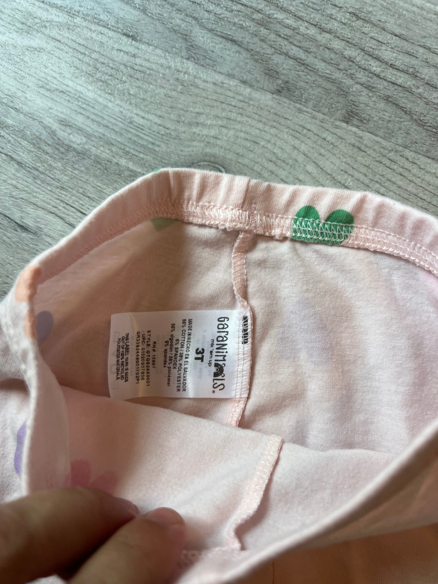 Heart Print Matching Set Toddler Girl Size 3T Pastel Pink