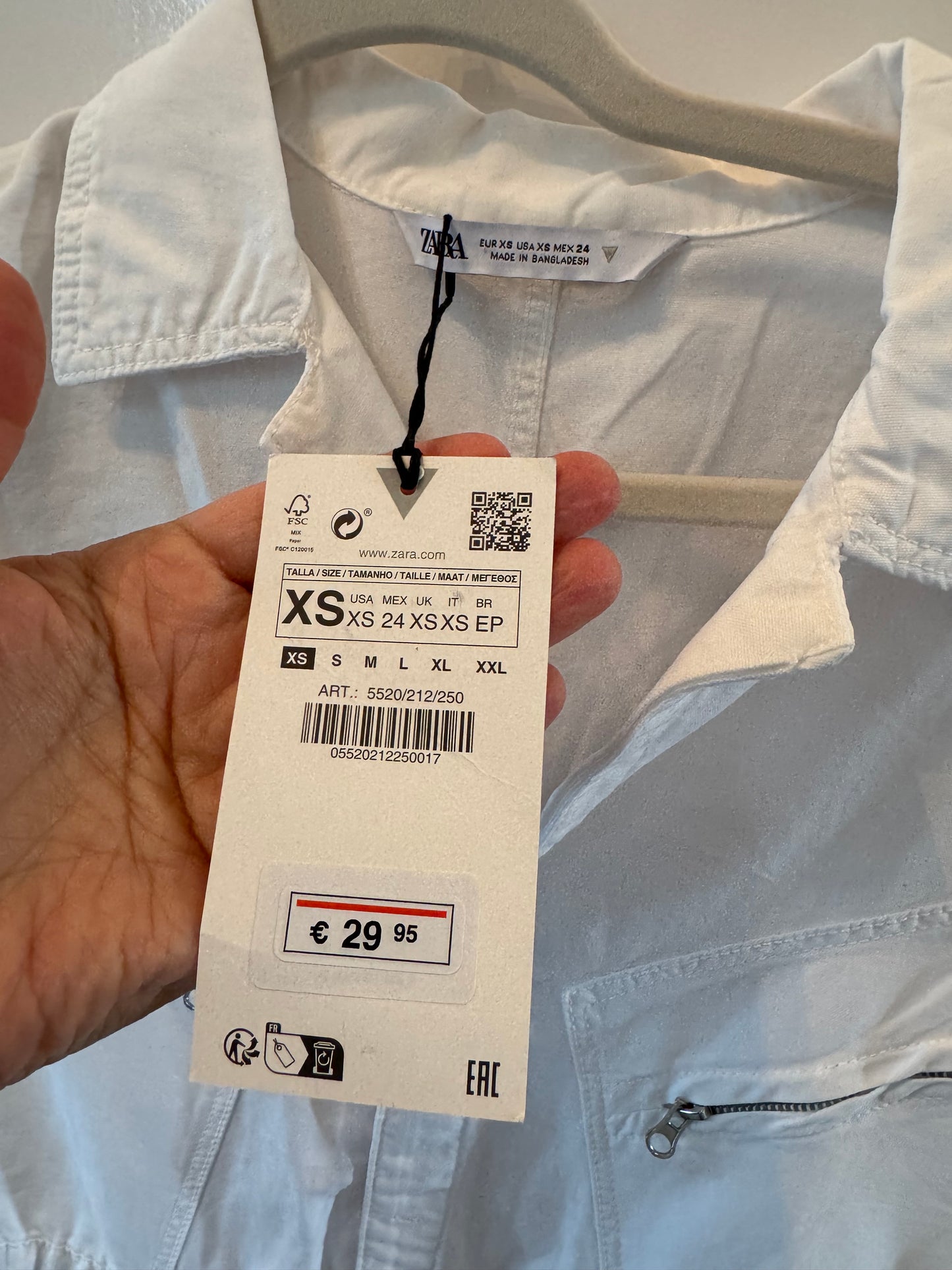 Zara Romper Women’s XS White NWT