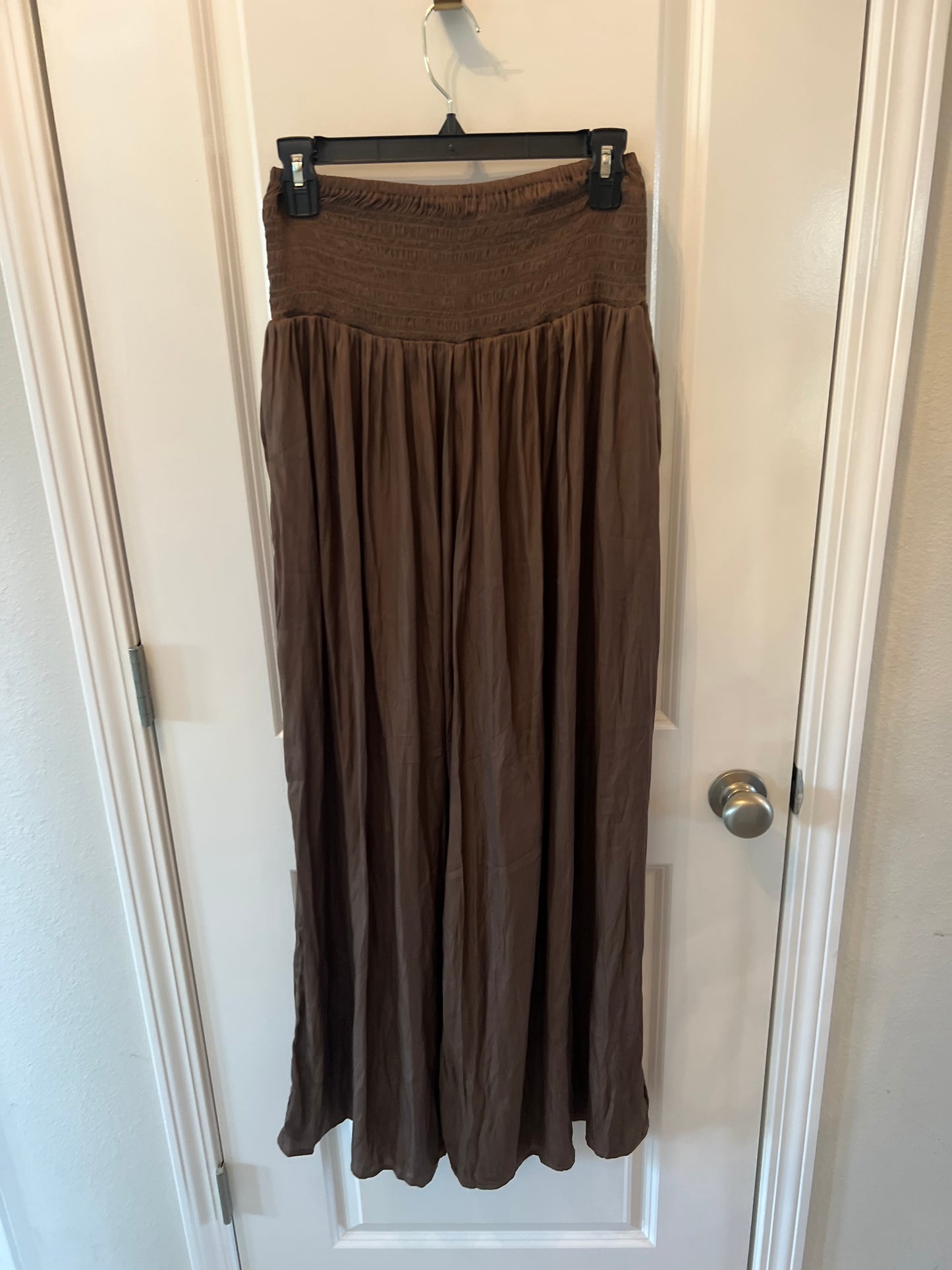 The Post Wide Leg Beach Pants Women’s Small Brown