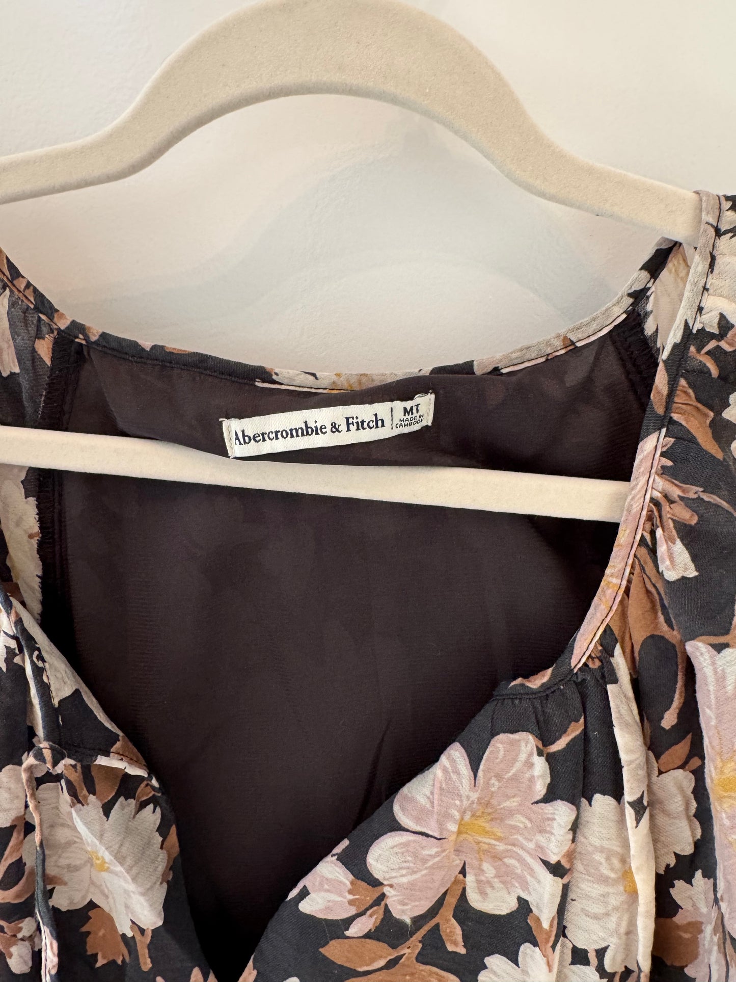 Abercrombie & Fitch Floral Dress Women’s Medium Tall Brown