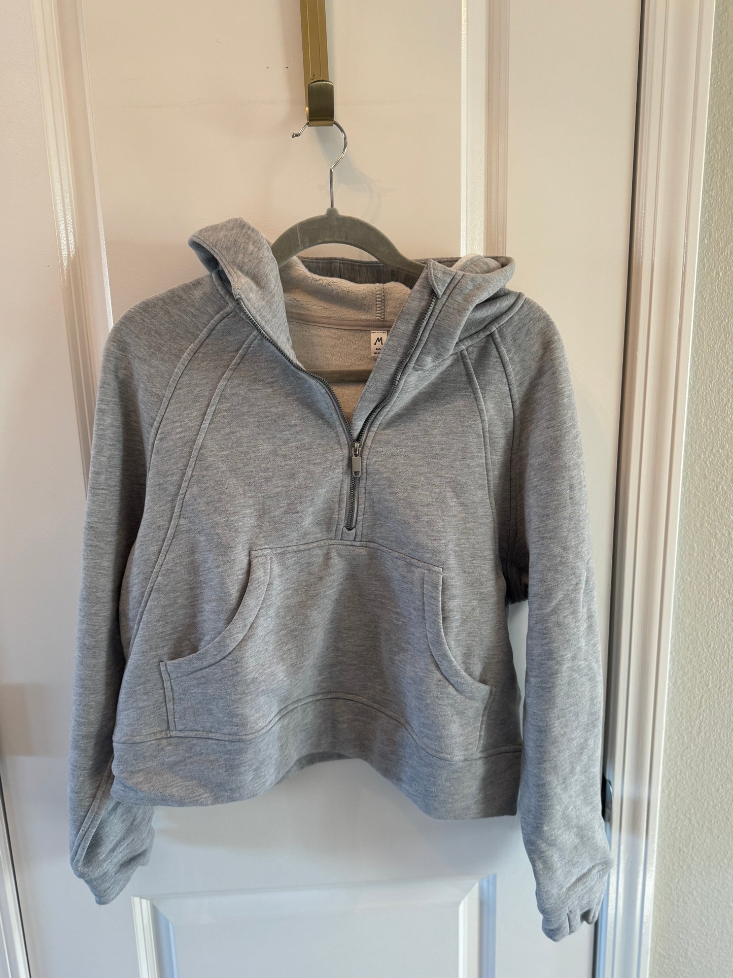Half Zip Hoodie Women’s Medium Heather Gray