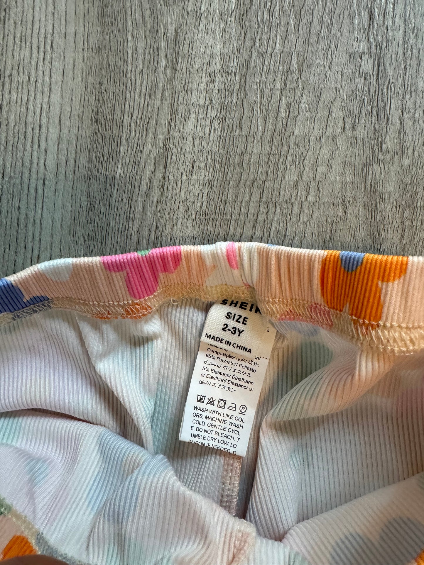 Daisy Print Matching Set Toddler Girl Size 2/3 Years Rainbow Multi