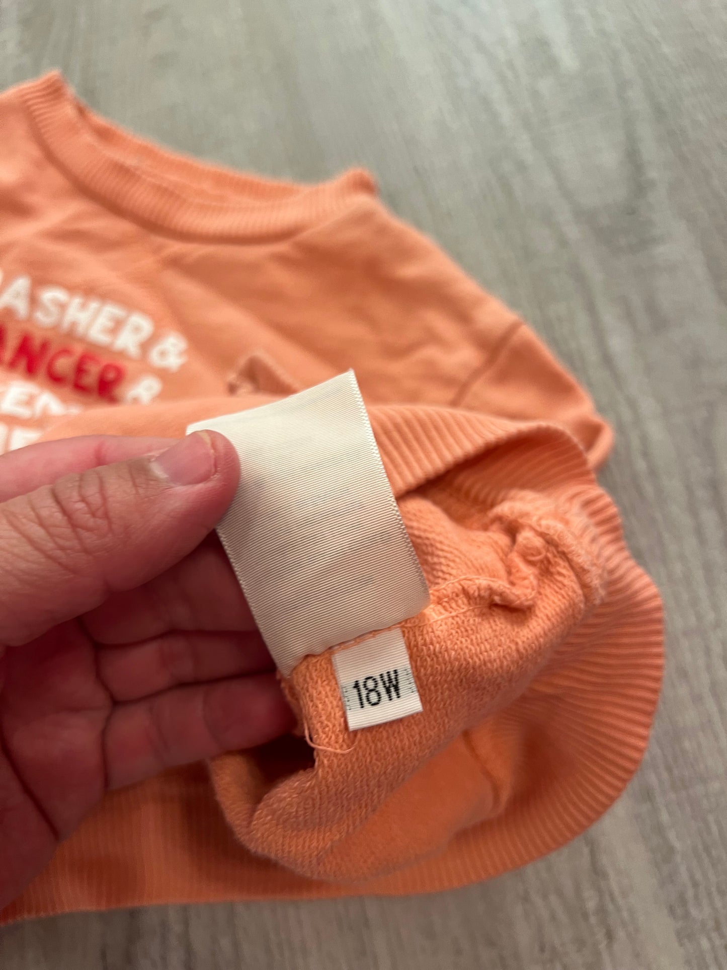 Baby Girl Sweatshirt Size 18M Orange