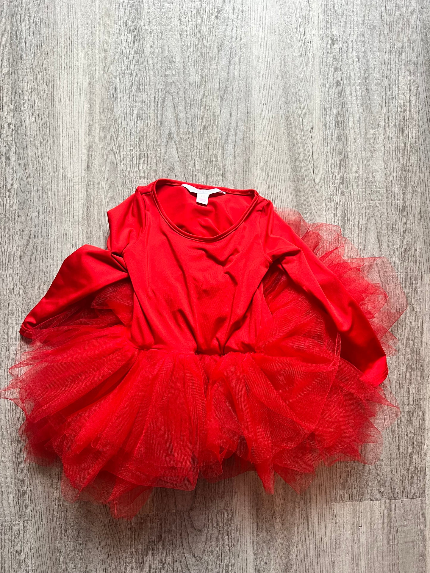 I Love Plum Dress w Tutu Toddler Girl Size 2 Years Red