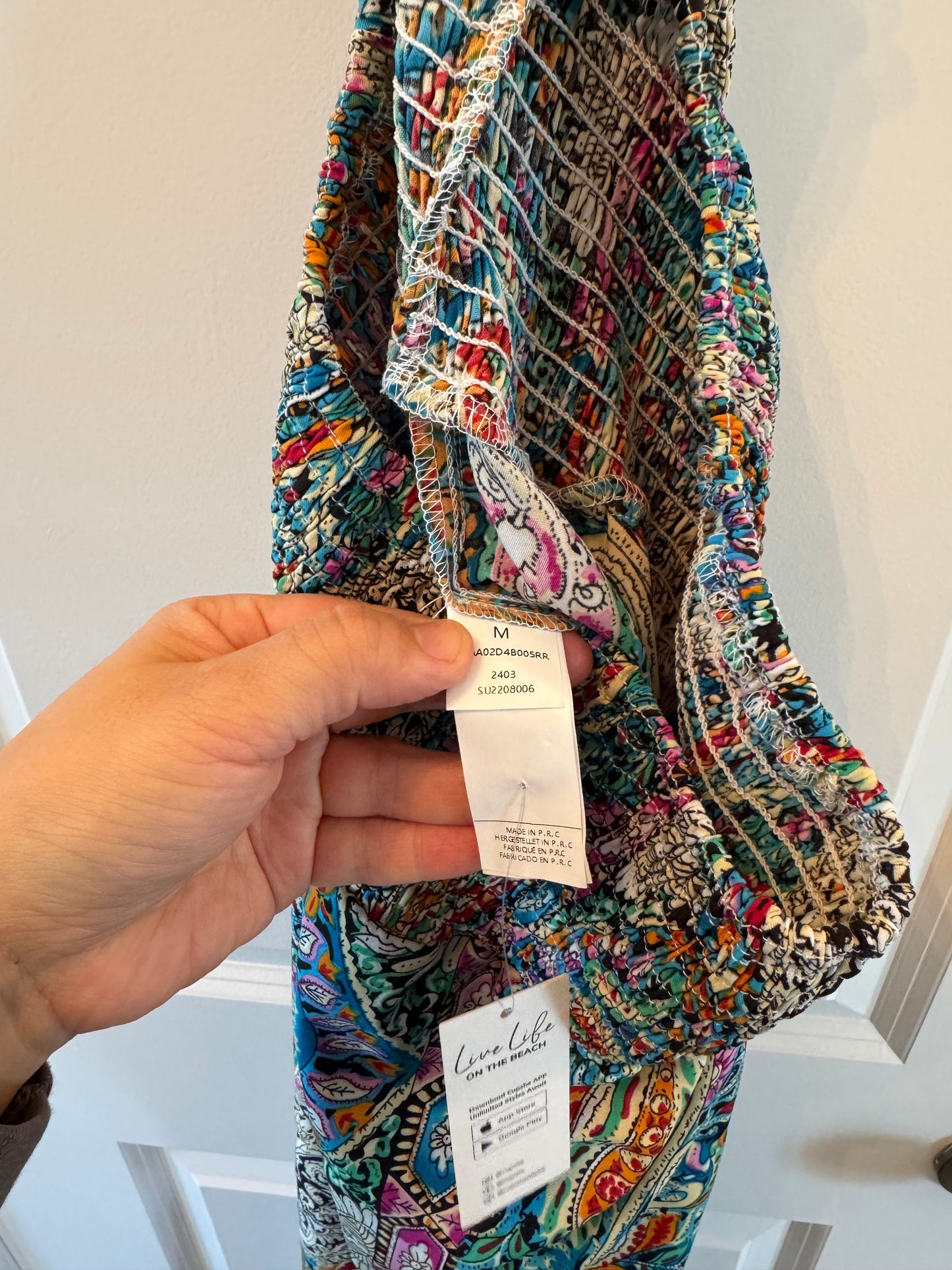 Cupshe Paisley Swim Cover-Up Pants Women’s Medium NWT