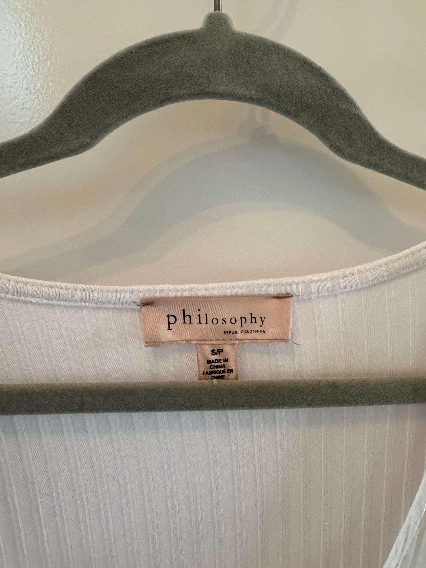Philosophy Square Neck Top Women’s Small White