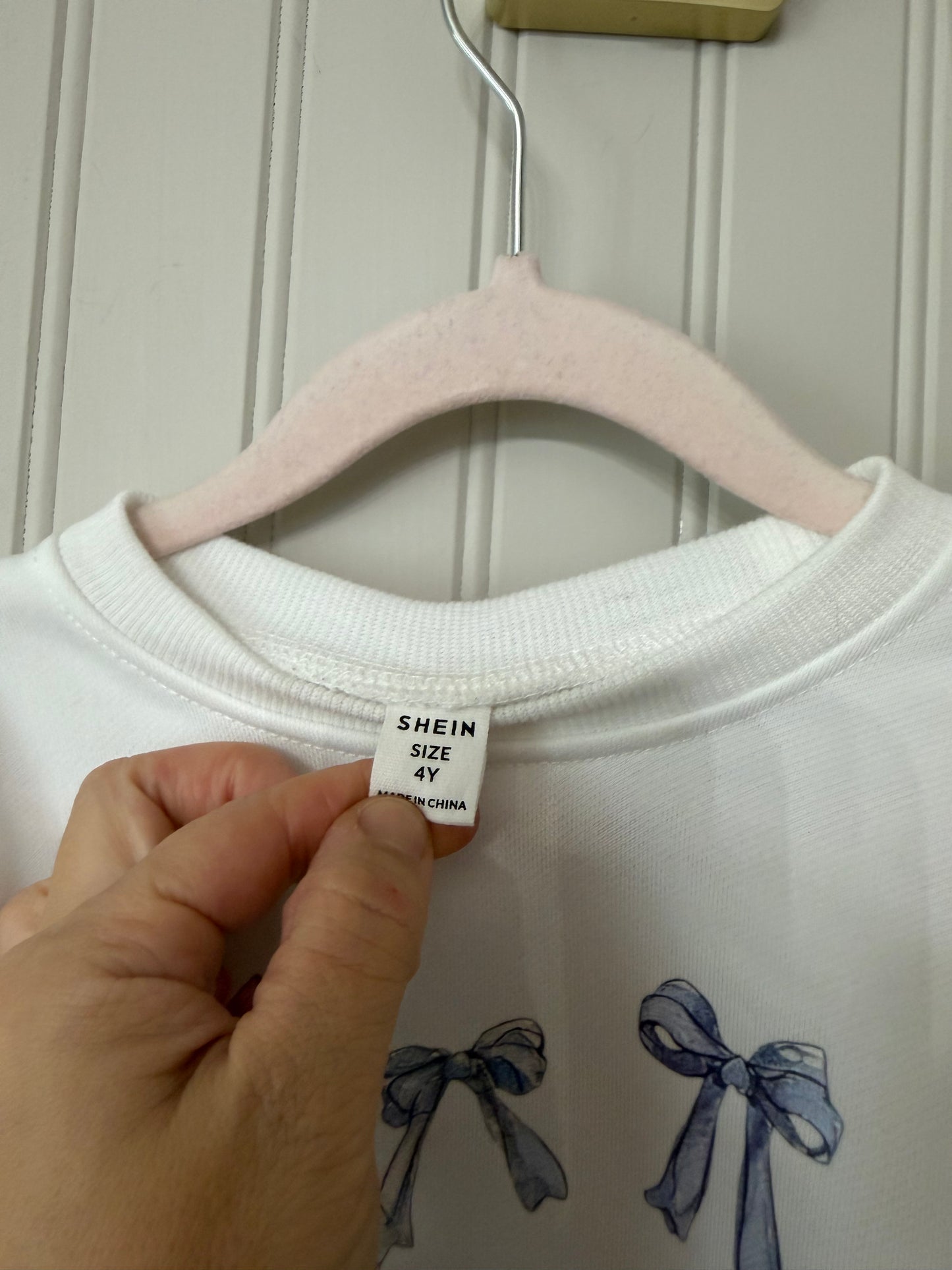 Toddler Girl Bow Sweatshirt Size 4Y