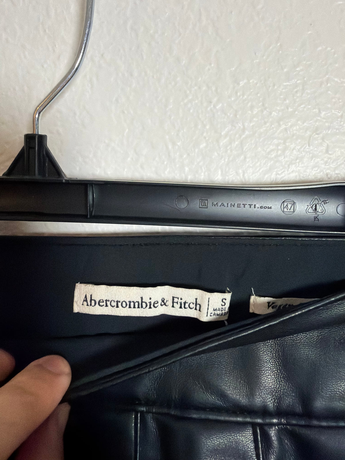 Abercrombie Black Leather Skirt Size Small