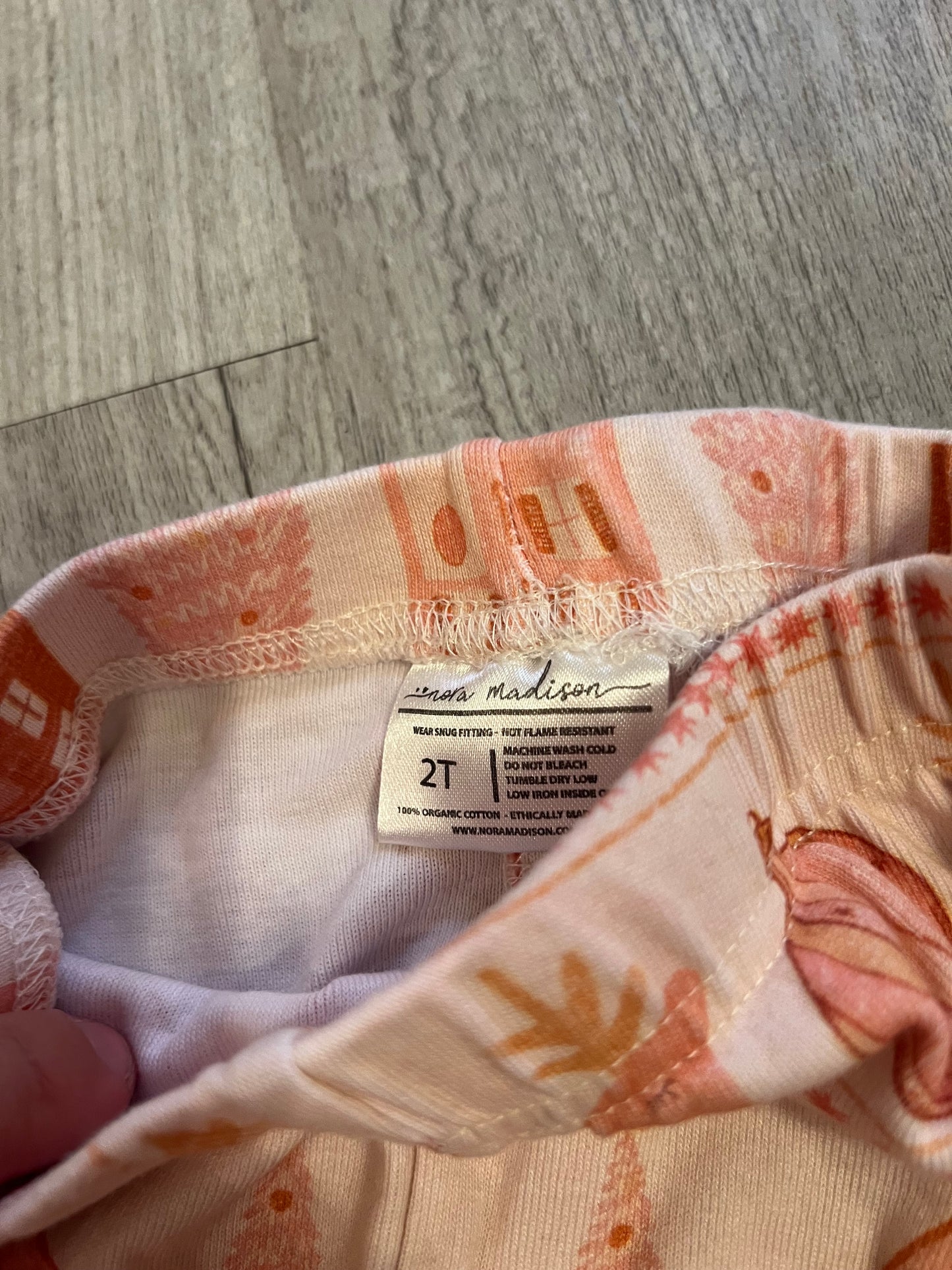 Nora Madison Pajamas Matching Set Toddler Girl Size 2T Rust