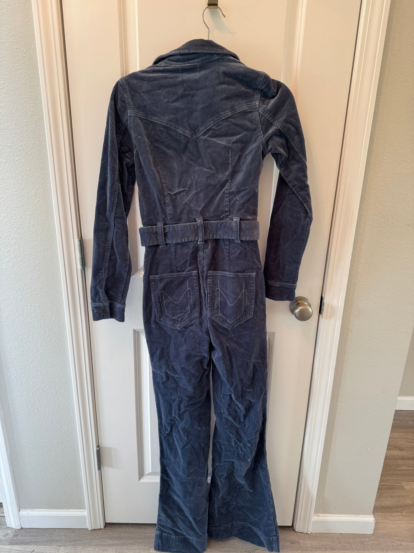 Show Me Your Mumu LeeAnn Corduroy Jumpsuit Women’s Small Cool Blue NWT