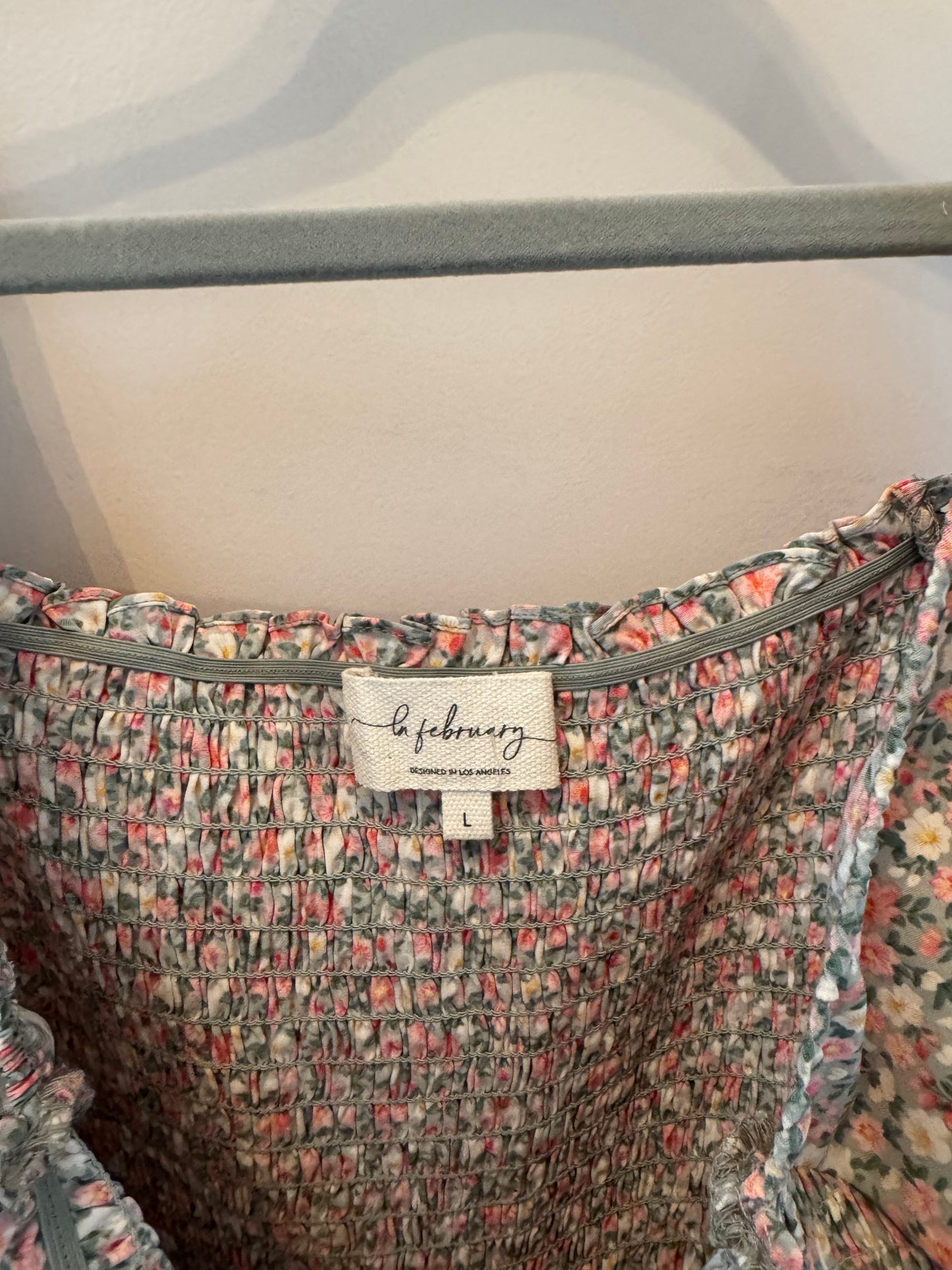 Floral Peasant Dress Women’s Large