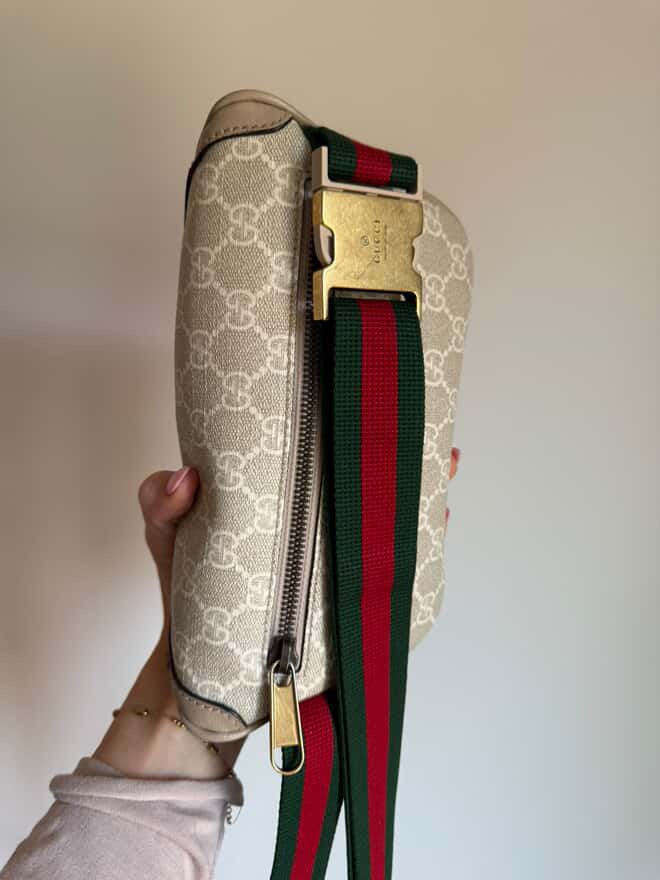 Gucci GG Supreme Monogram Calfskin Retro Interlocking G Belt Bag