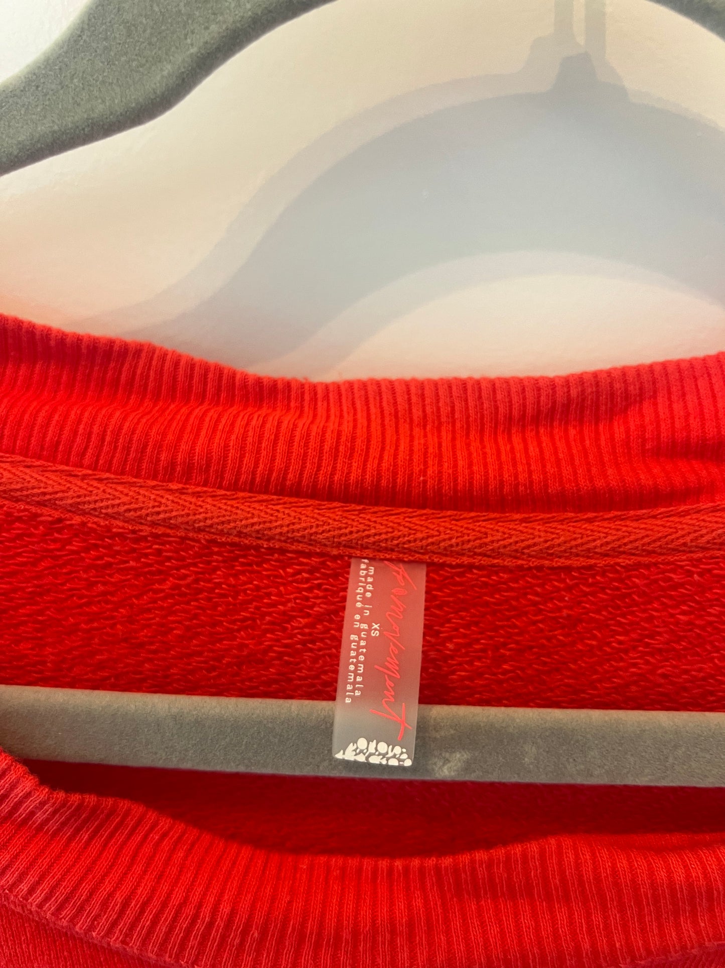 Free People FP Movement Off Sides Sweatshirt Women’s Size XS Red