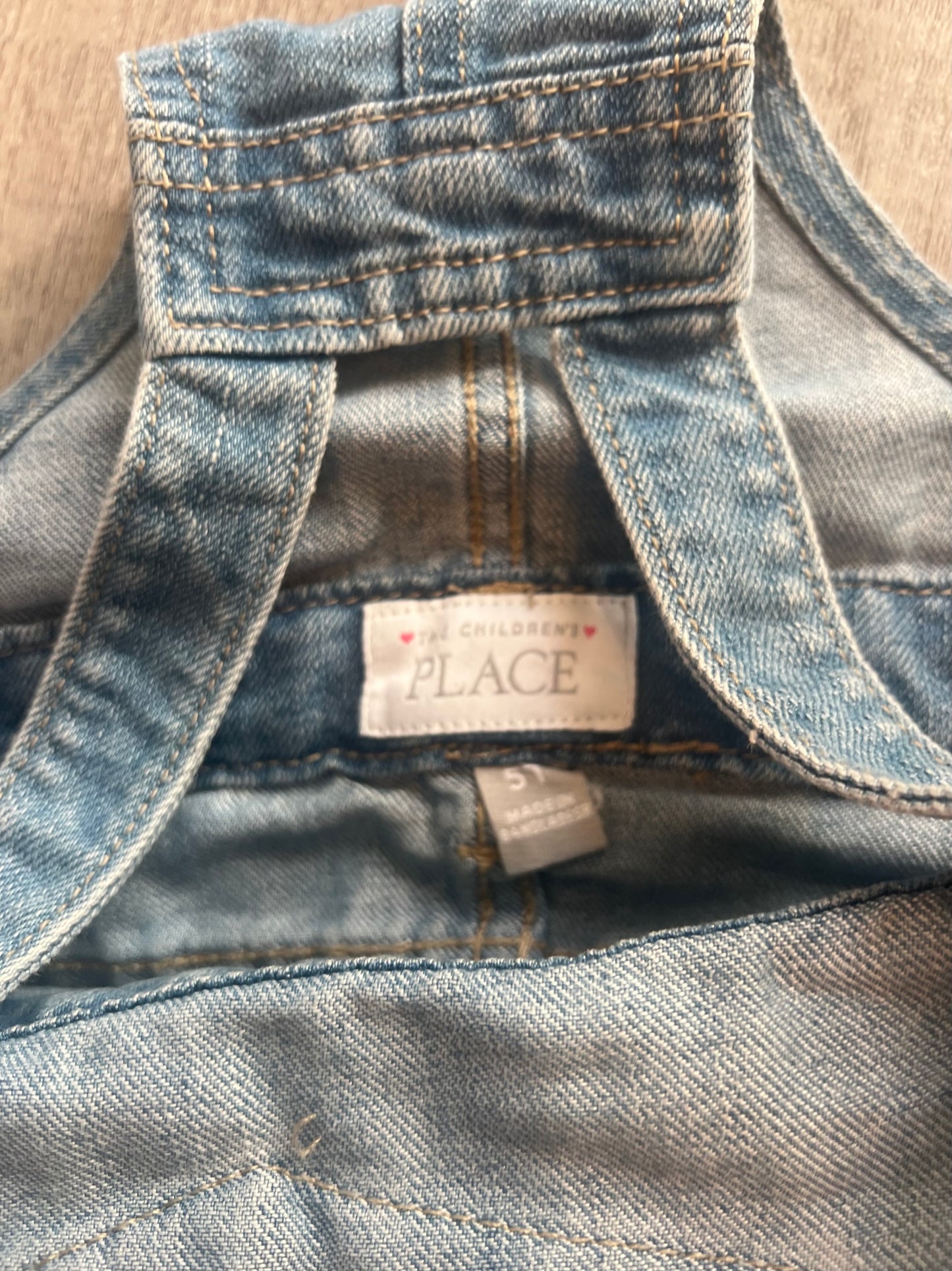 The Children’s Place Toddler Girl Jean Overalls Dress Size 5T