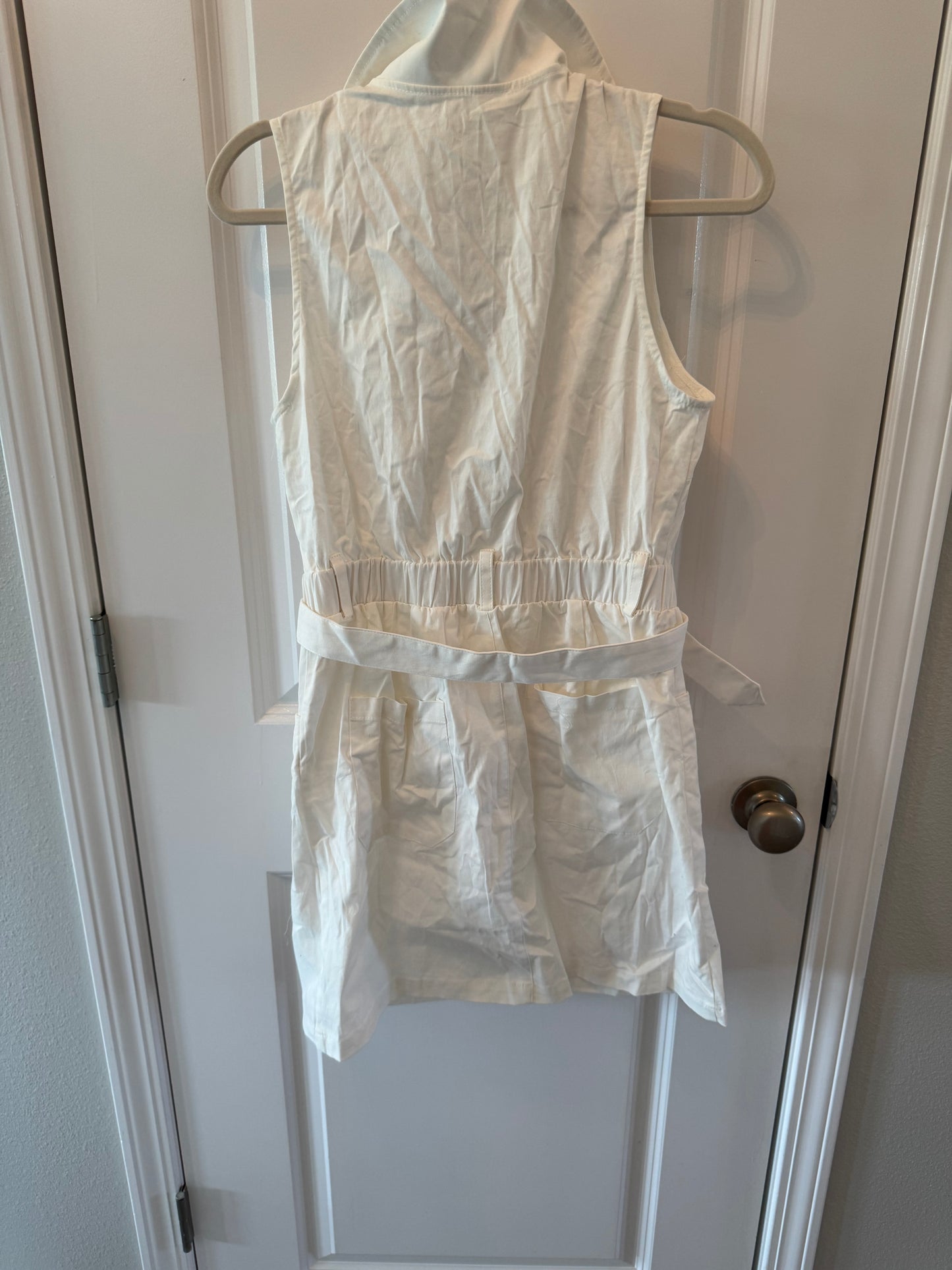 Belted Mini Dress Women’s Small White