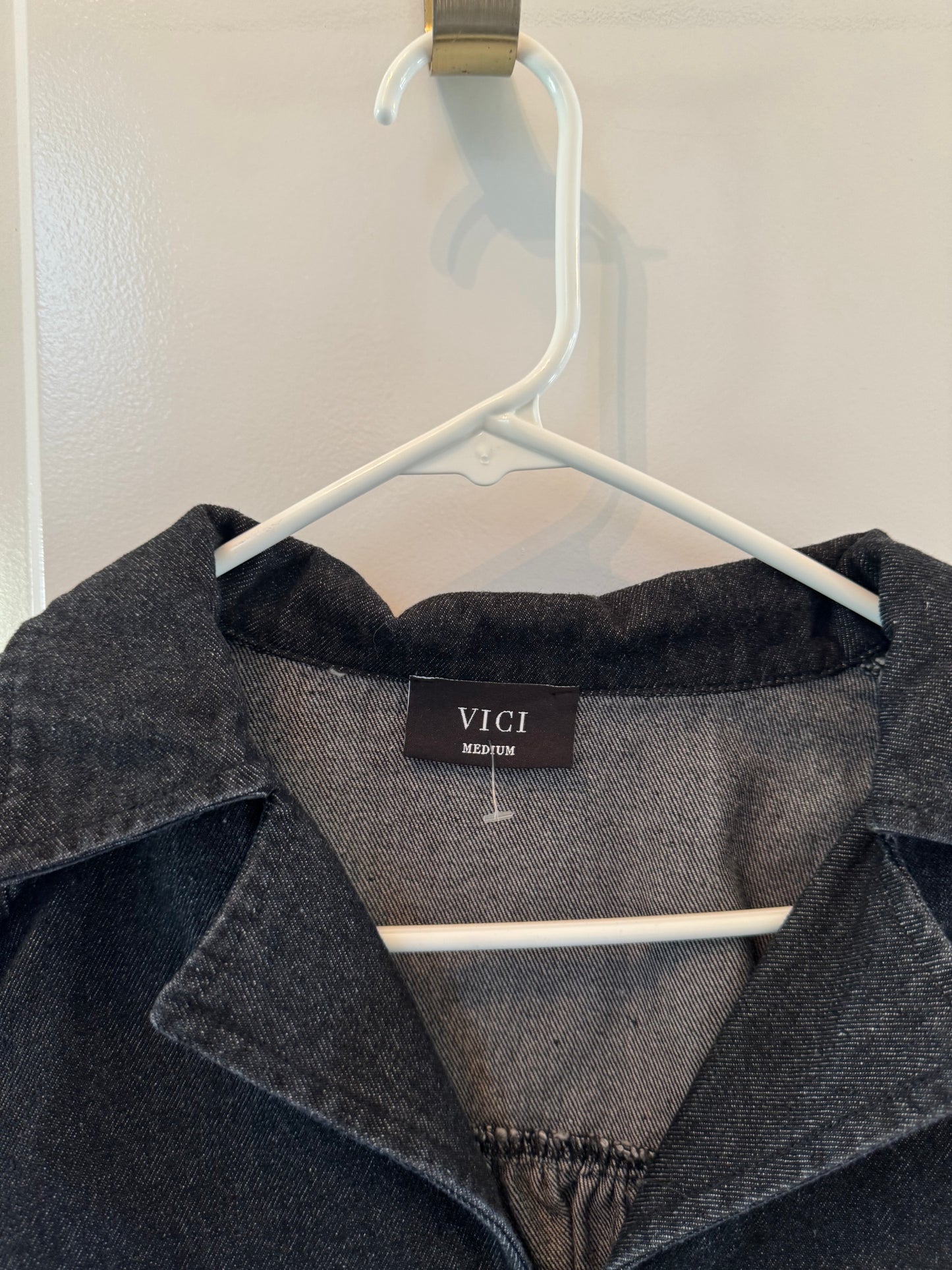 Vici Cannon Belted Denim Mini Dress Women’s Medium