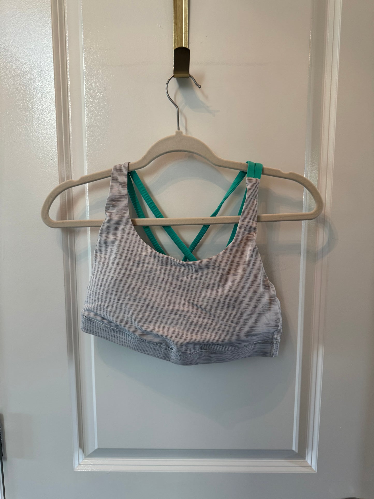 Lululemon Sports Bra Size 10 Gray Teal