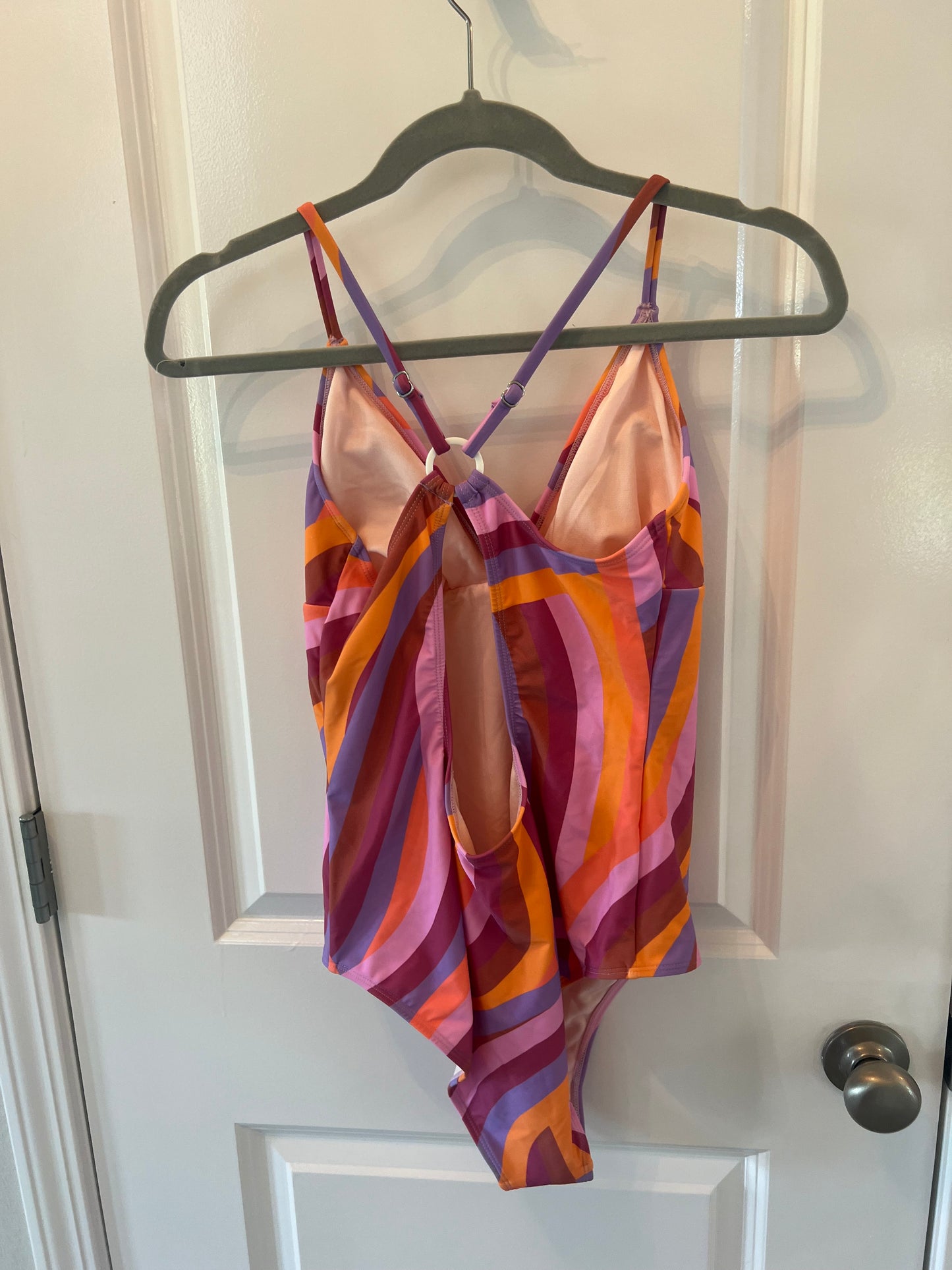 Cupshe Dangerous Curves Ahead Cheeky One Piece Swimsuit Women’s Size Medium Purple