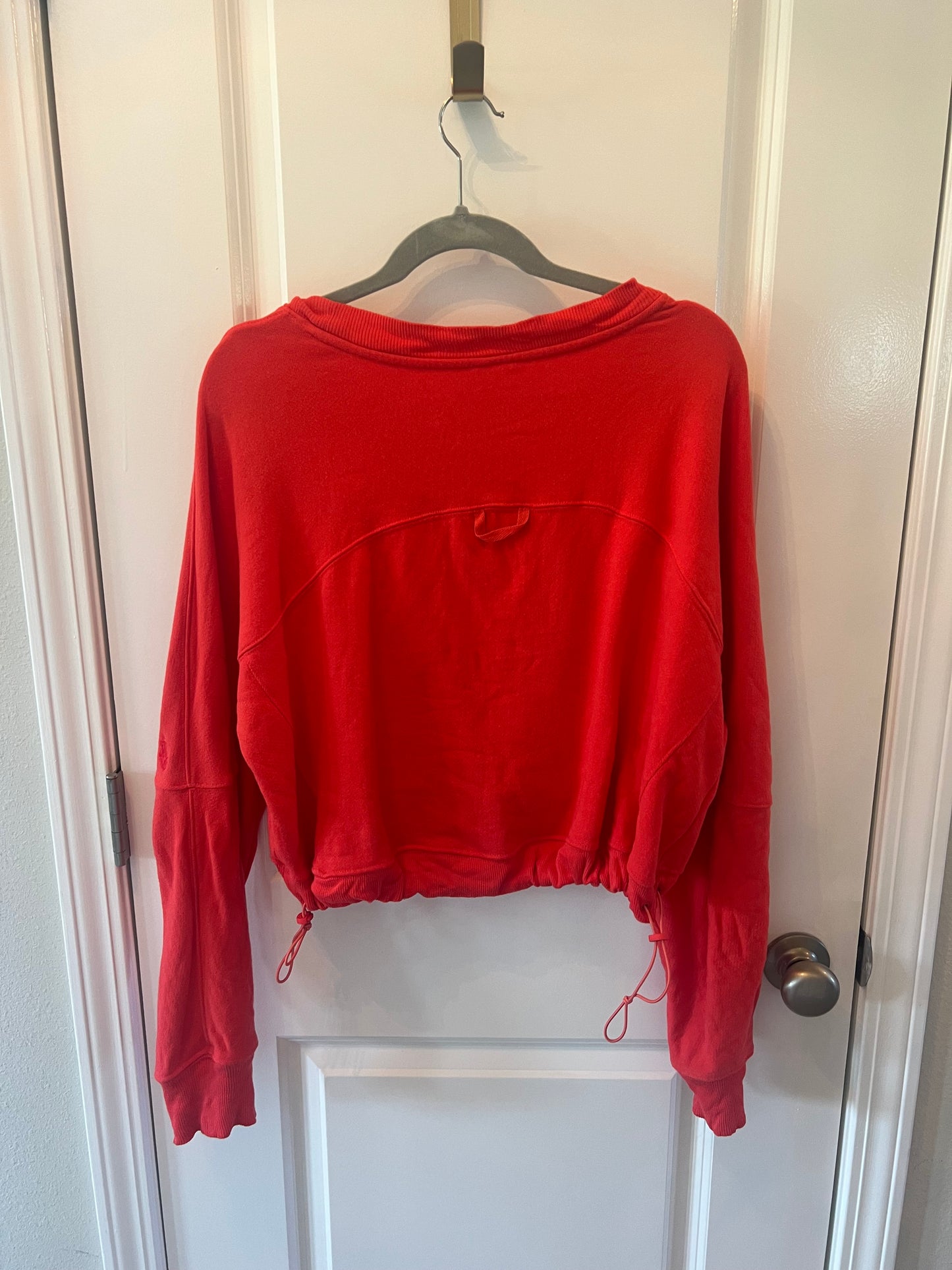 Free People FP Movement Off Sides Sweatshirt Women’s Size XS Red
