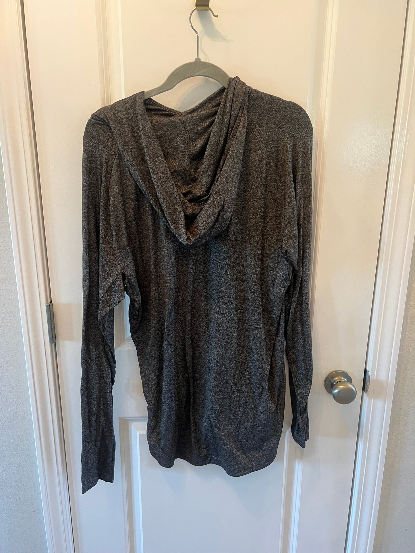 Lululemon Long Sleeve Hooded Shirt Men’s Size Large Heather Charcoal