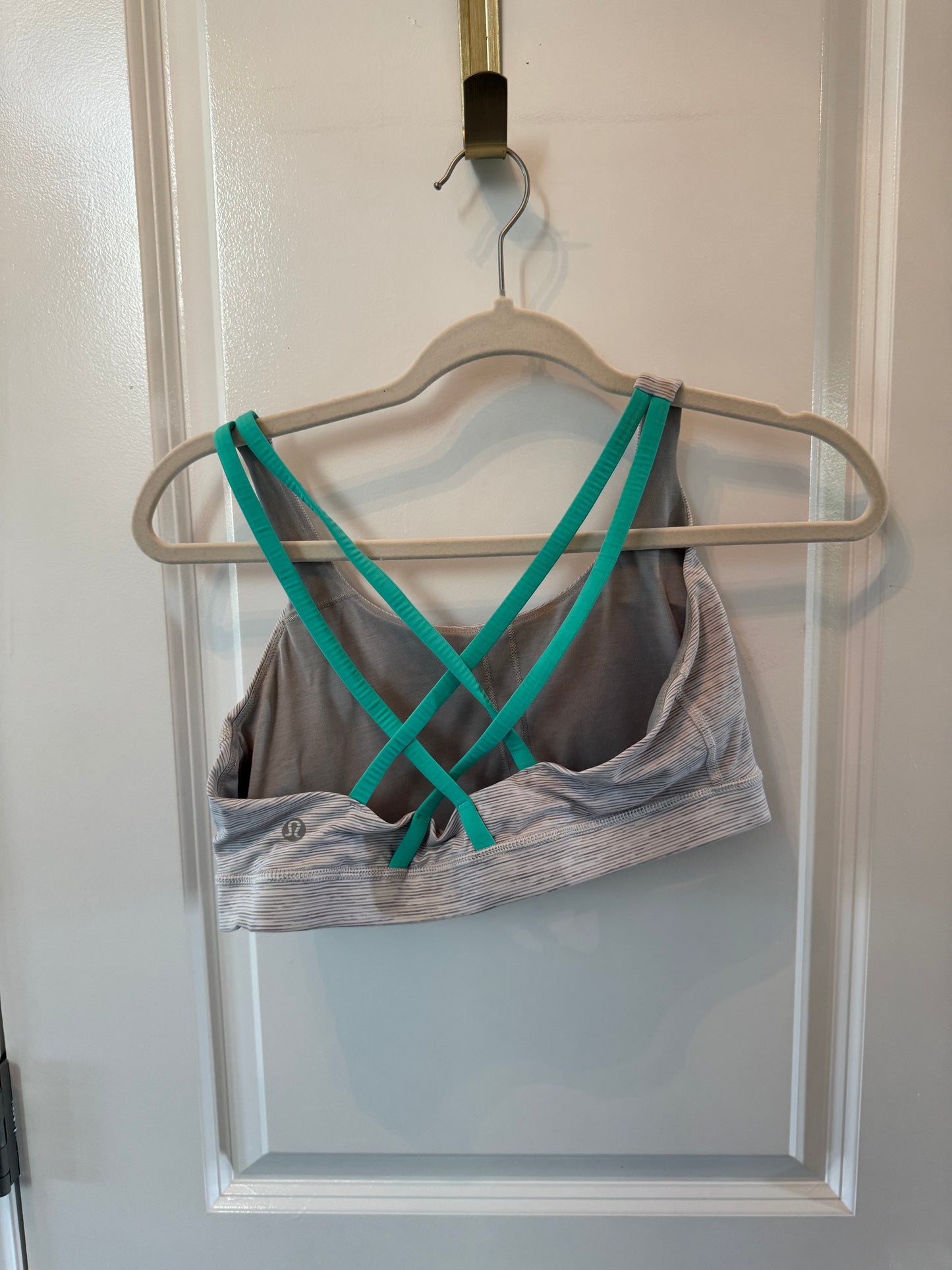 Lululemon Sports Bra Size 10 Gray Teal