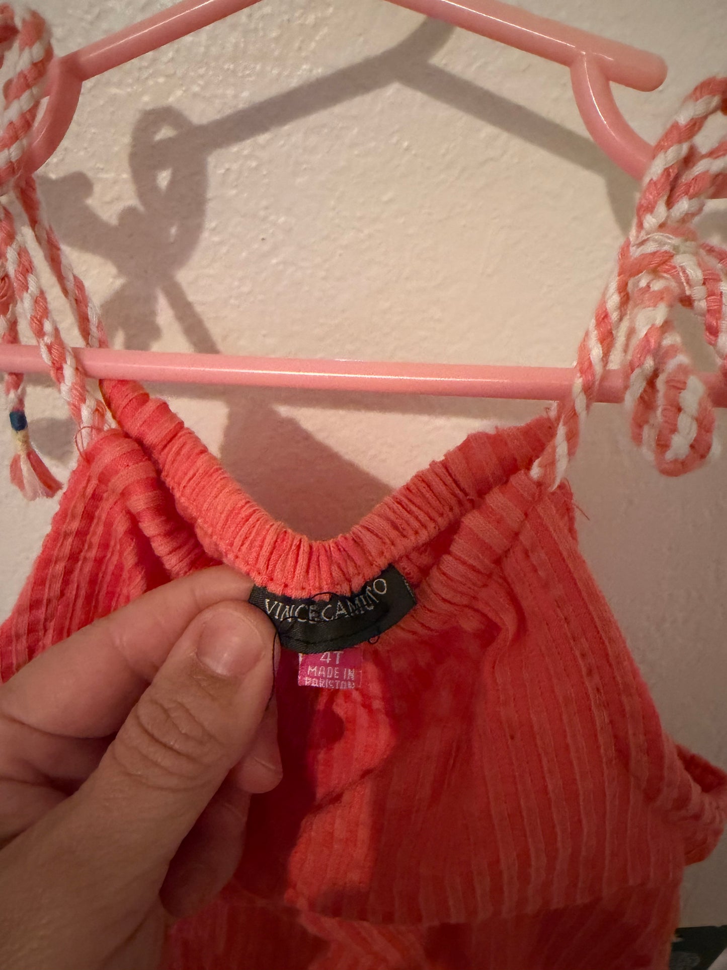 Vince Camuto Terry Romper Toddler Size 4T Coral NWT