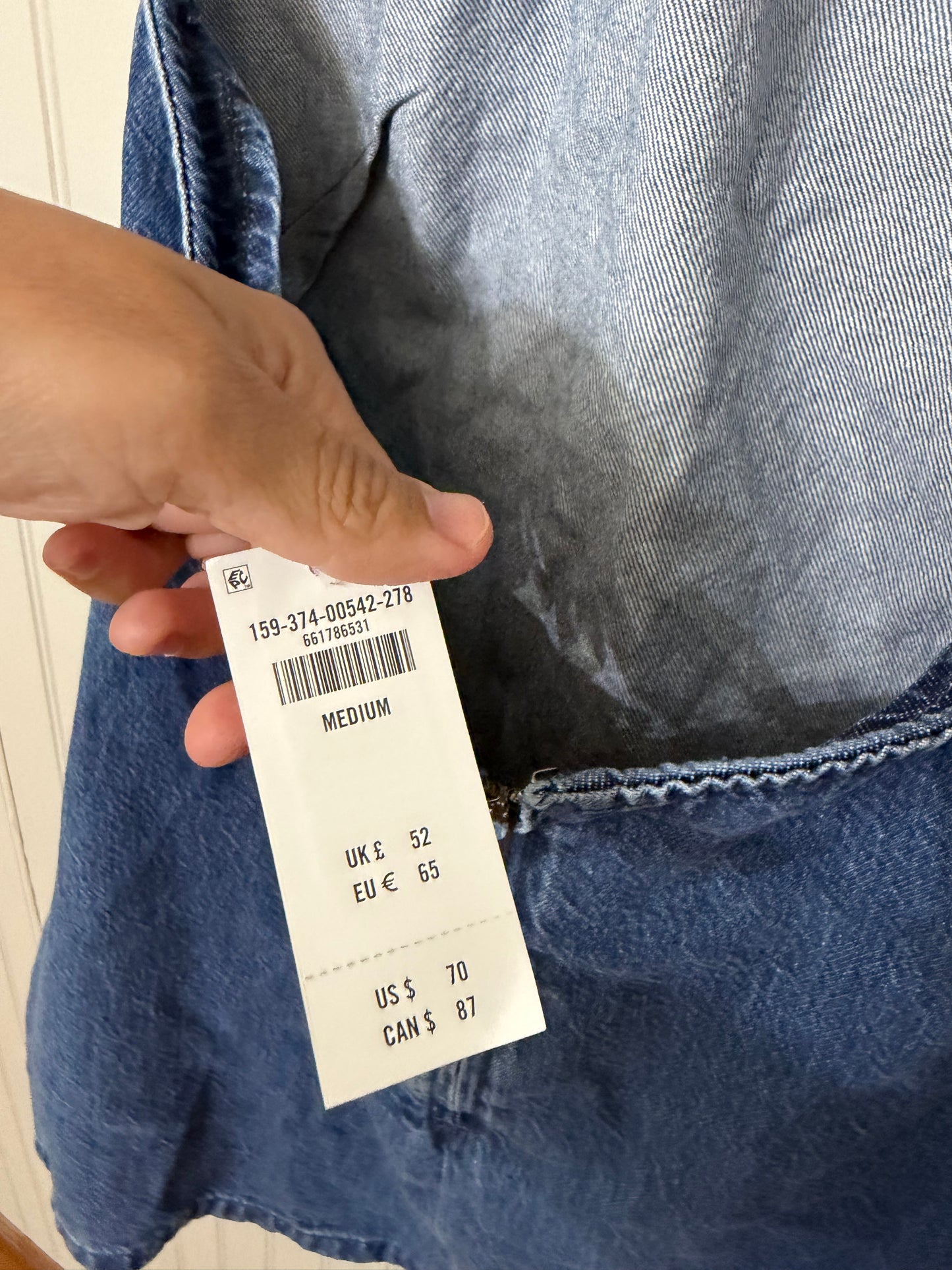Halter Denim Dress Women’s Medium NWT