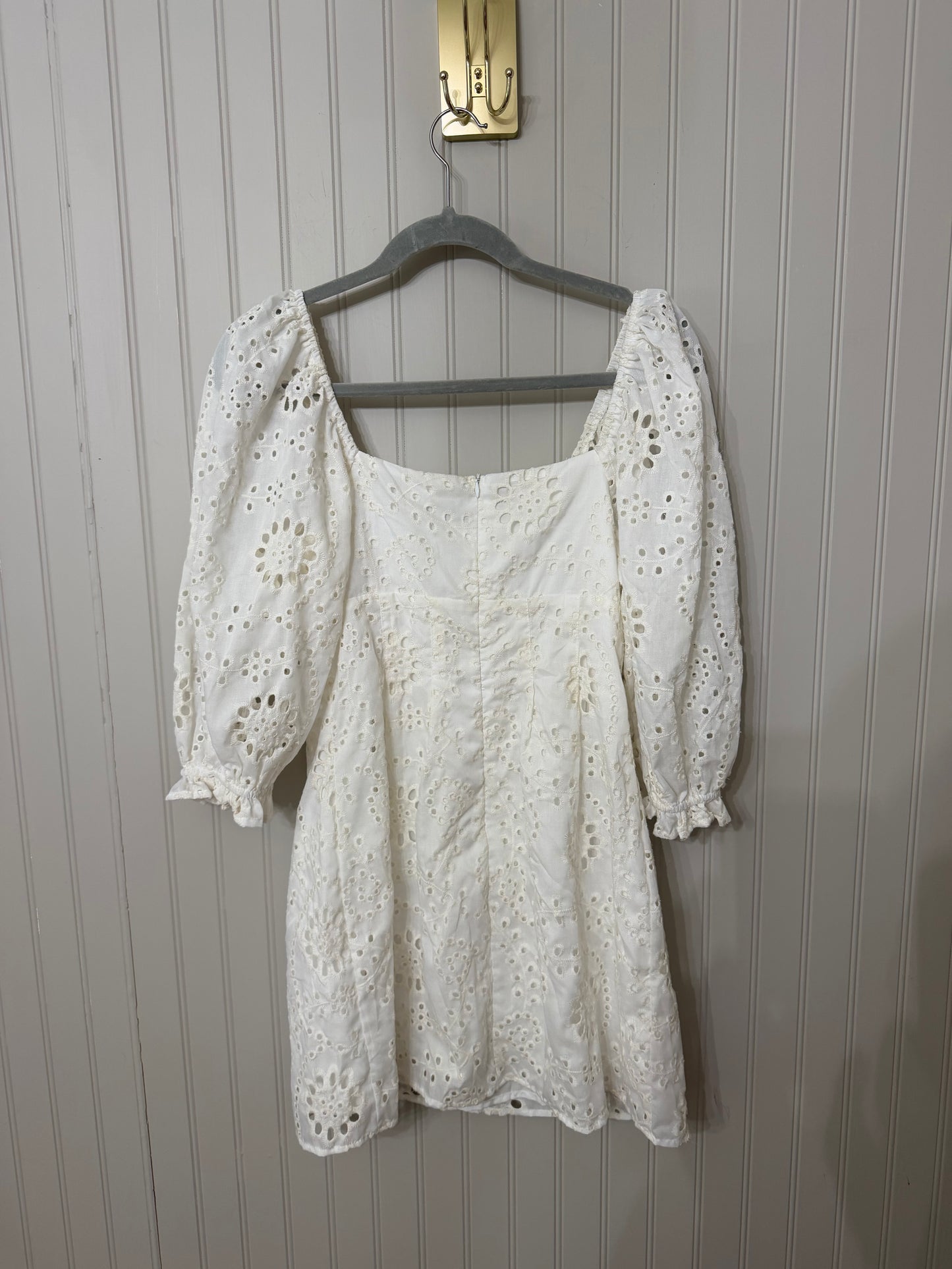 Storia Eyelet Mini Dress Women’s Medium White