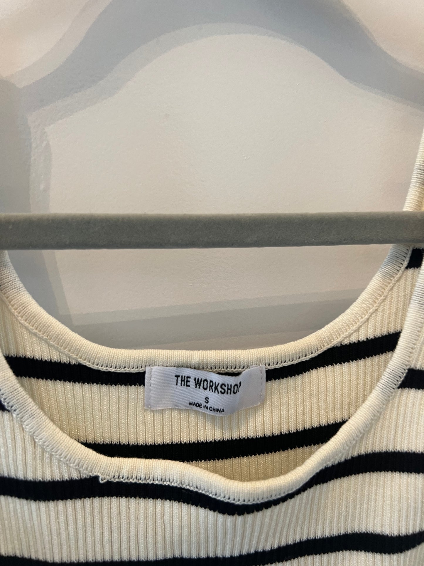 The Workshop Black & Cream Tank Size Small