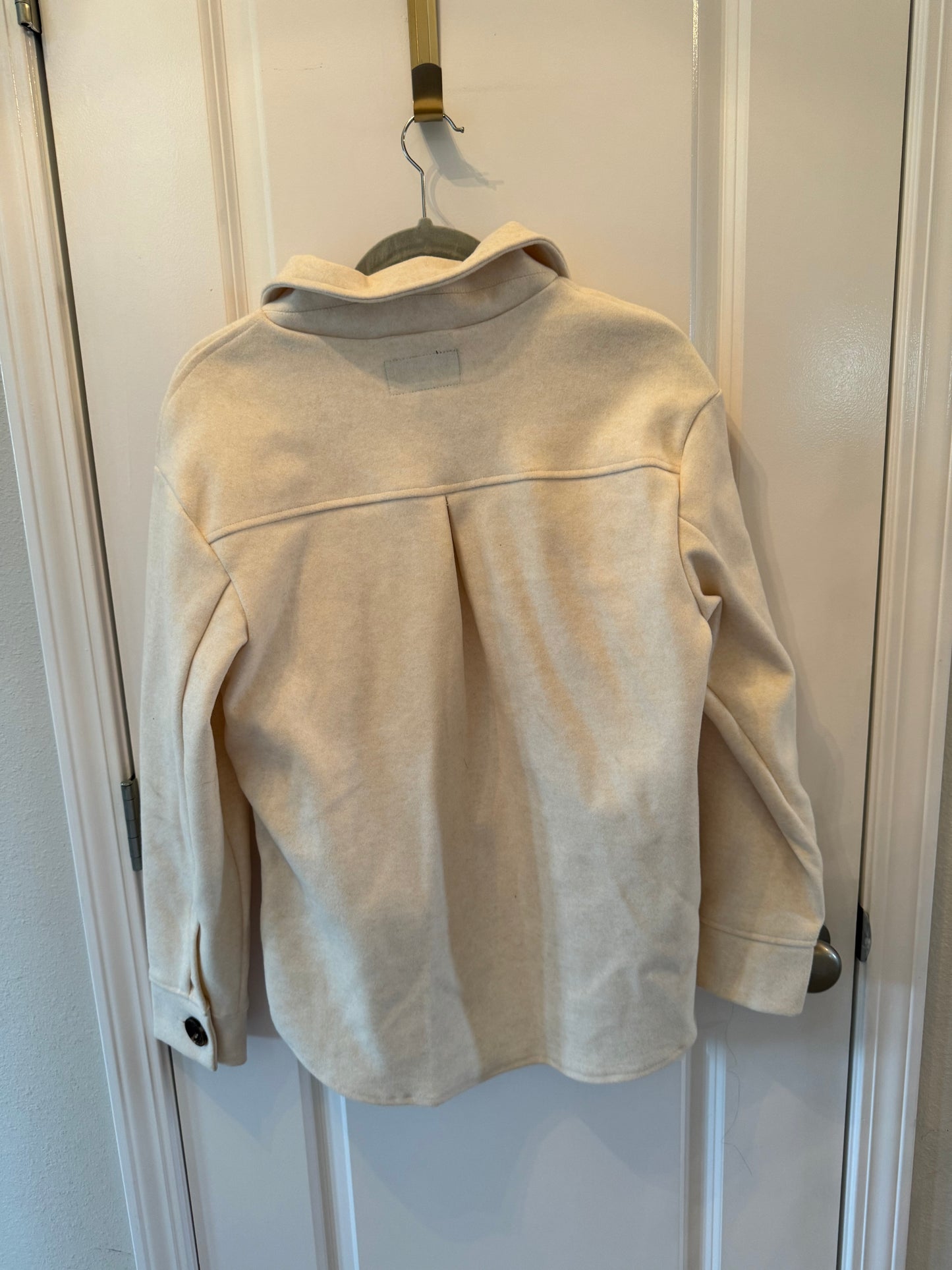 Faux Suede Shacket Women’s Size Small Cream
