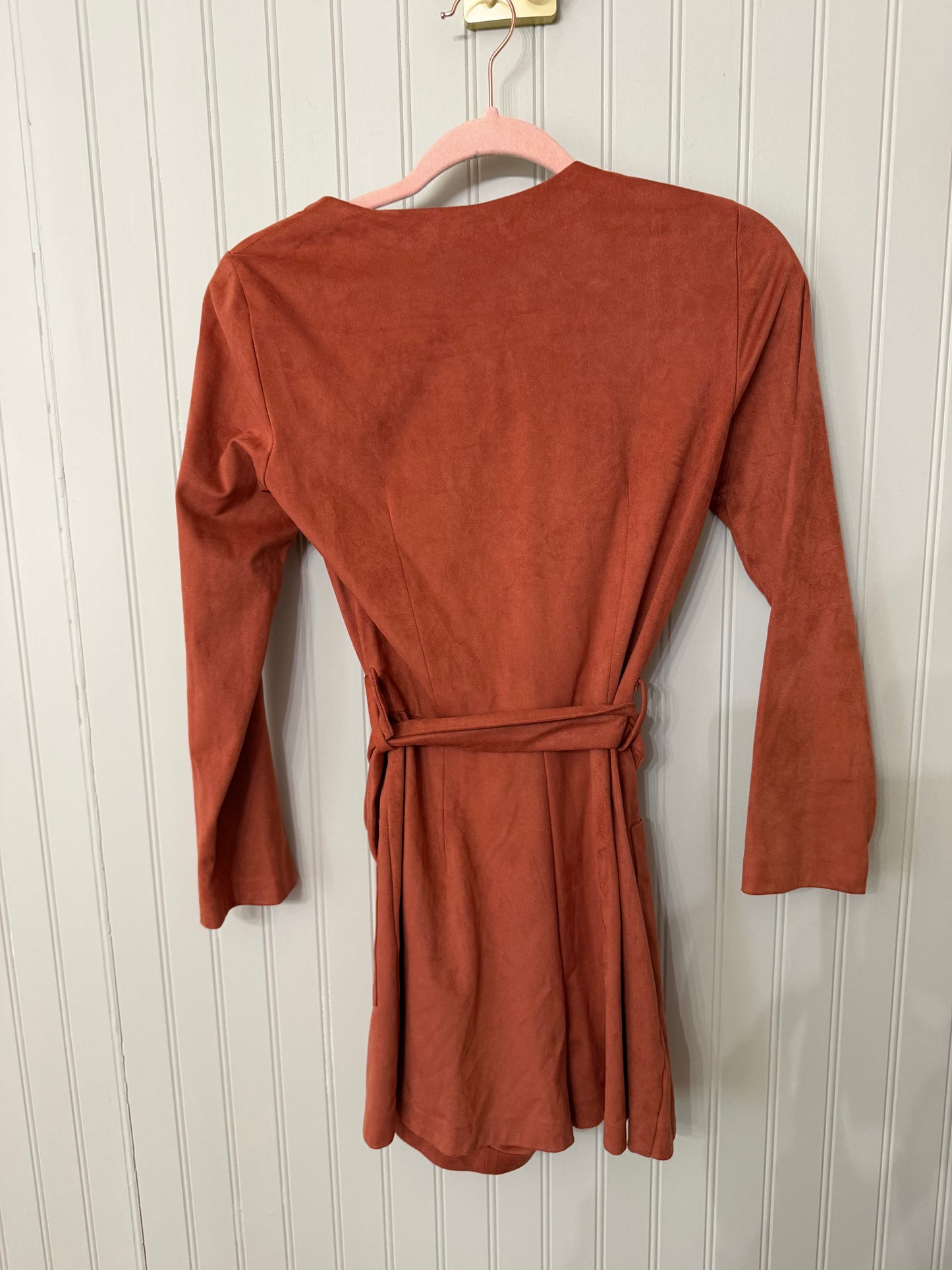 Zara Belted Wrap Dress Women’s XS Rust