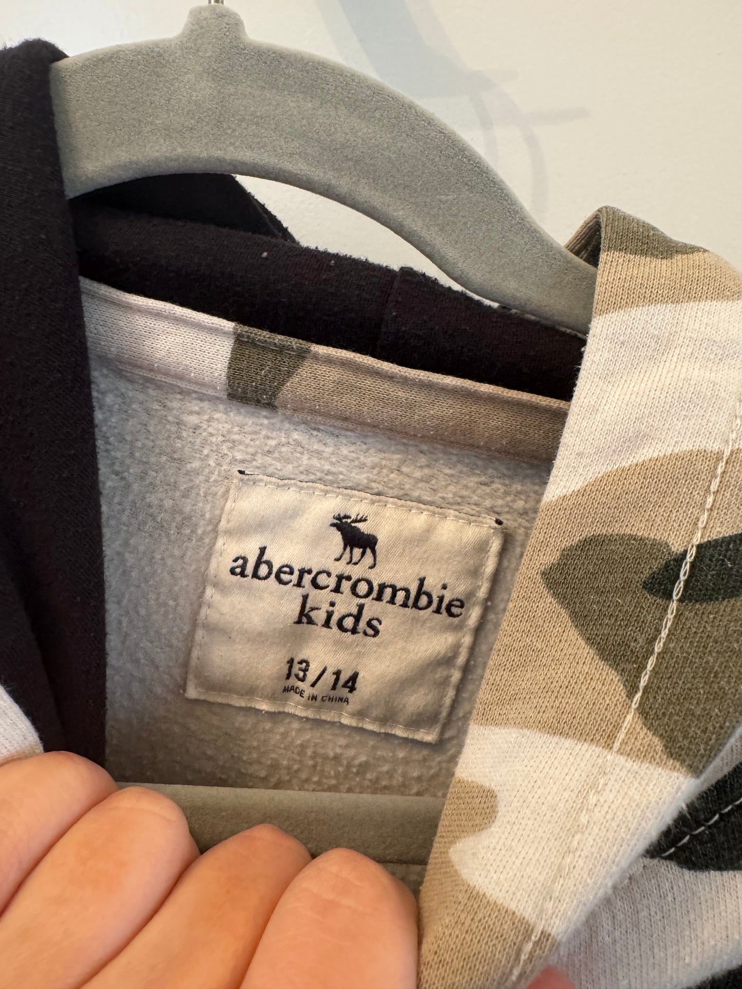 Abercrombie Kids Camo Hoodie Youth Size 13/14