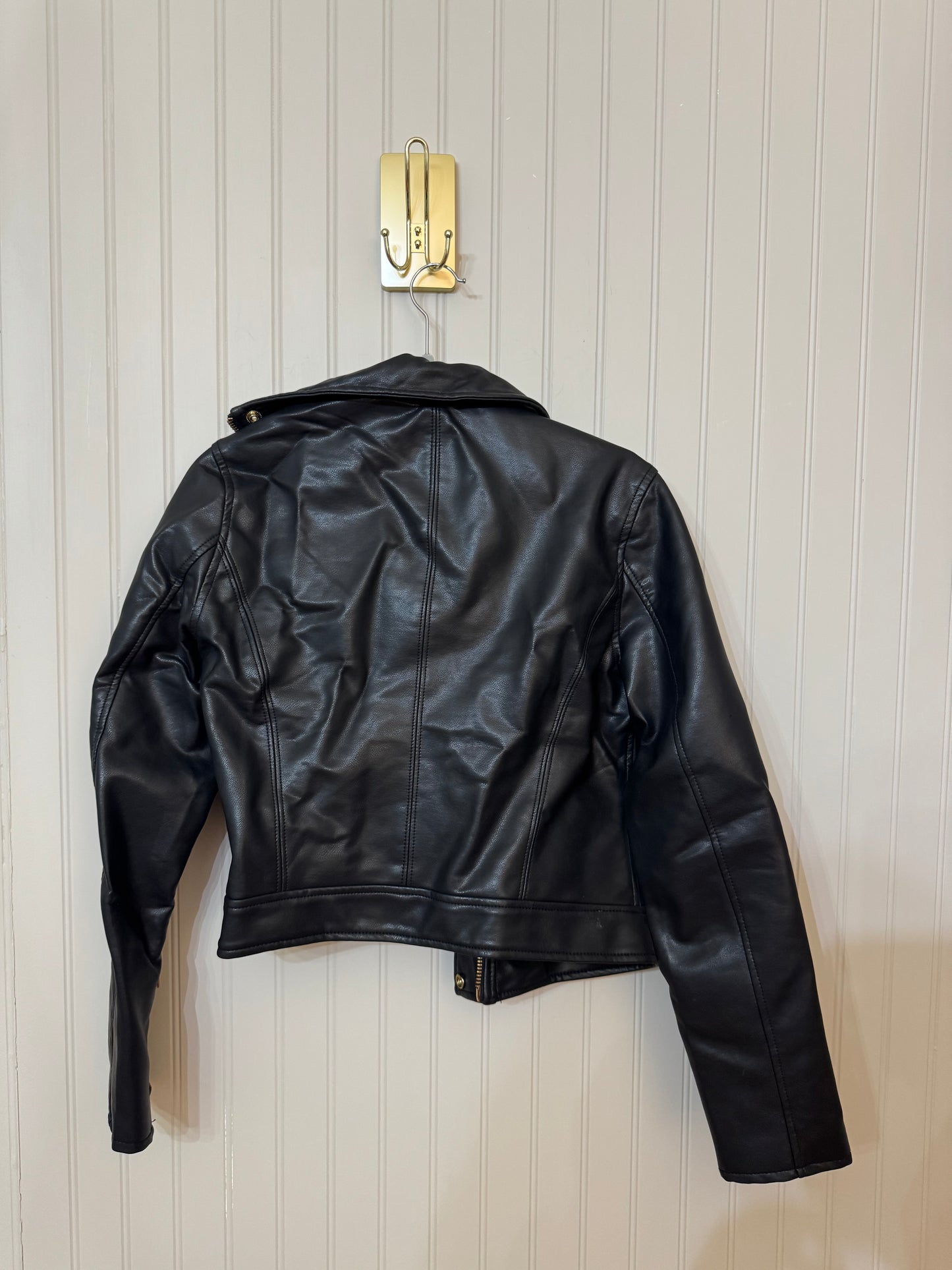 Blank NYC Moto Jacket w Gold Hardware Women’s Medium Black