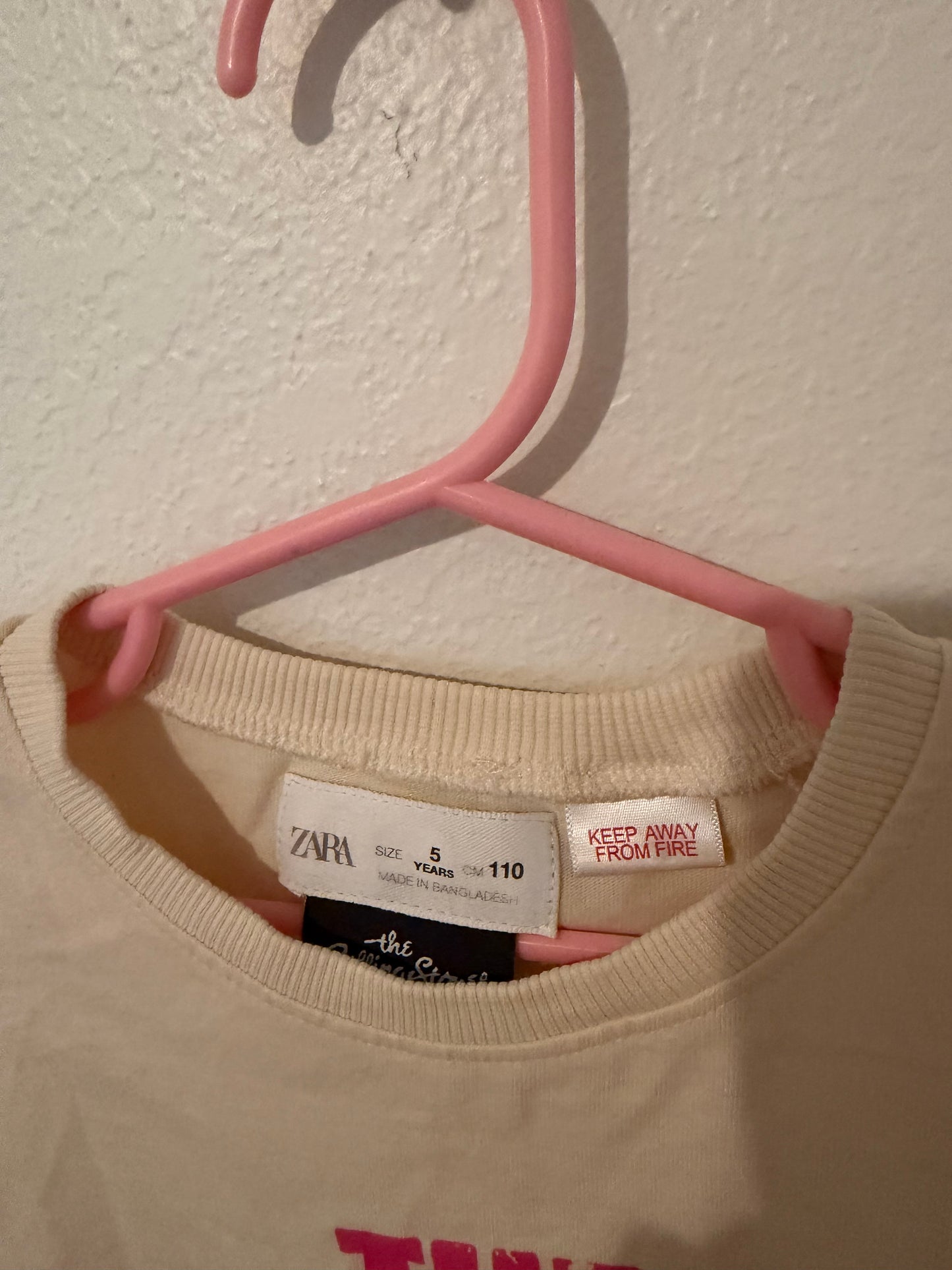 Zara Rolling Stones Top Size 5